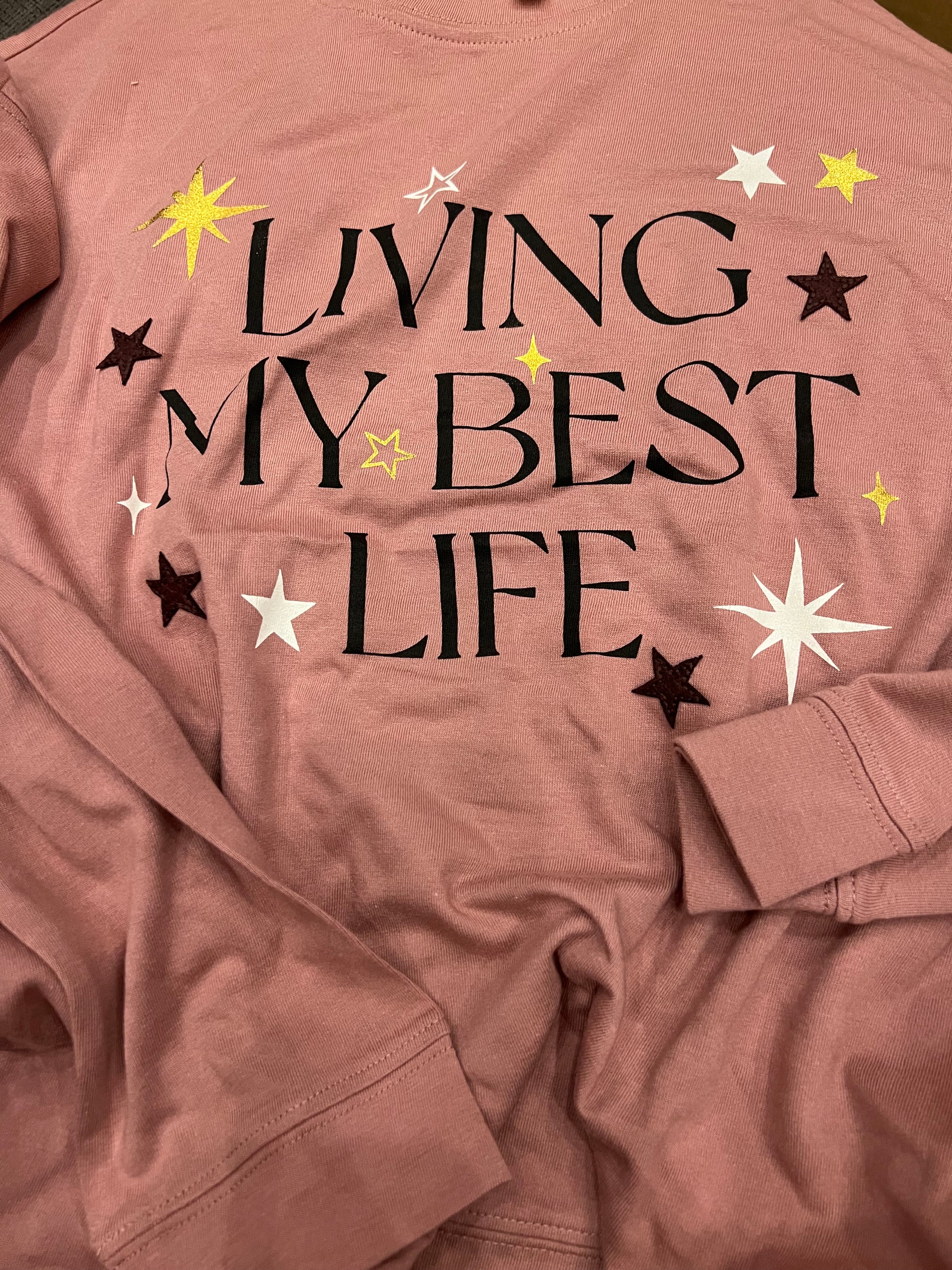 Tween Living my Best Life LS-Long Sleeve Tee-Branded Envy