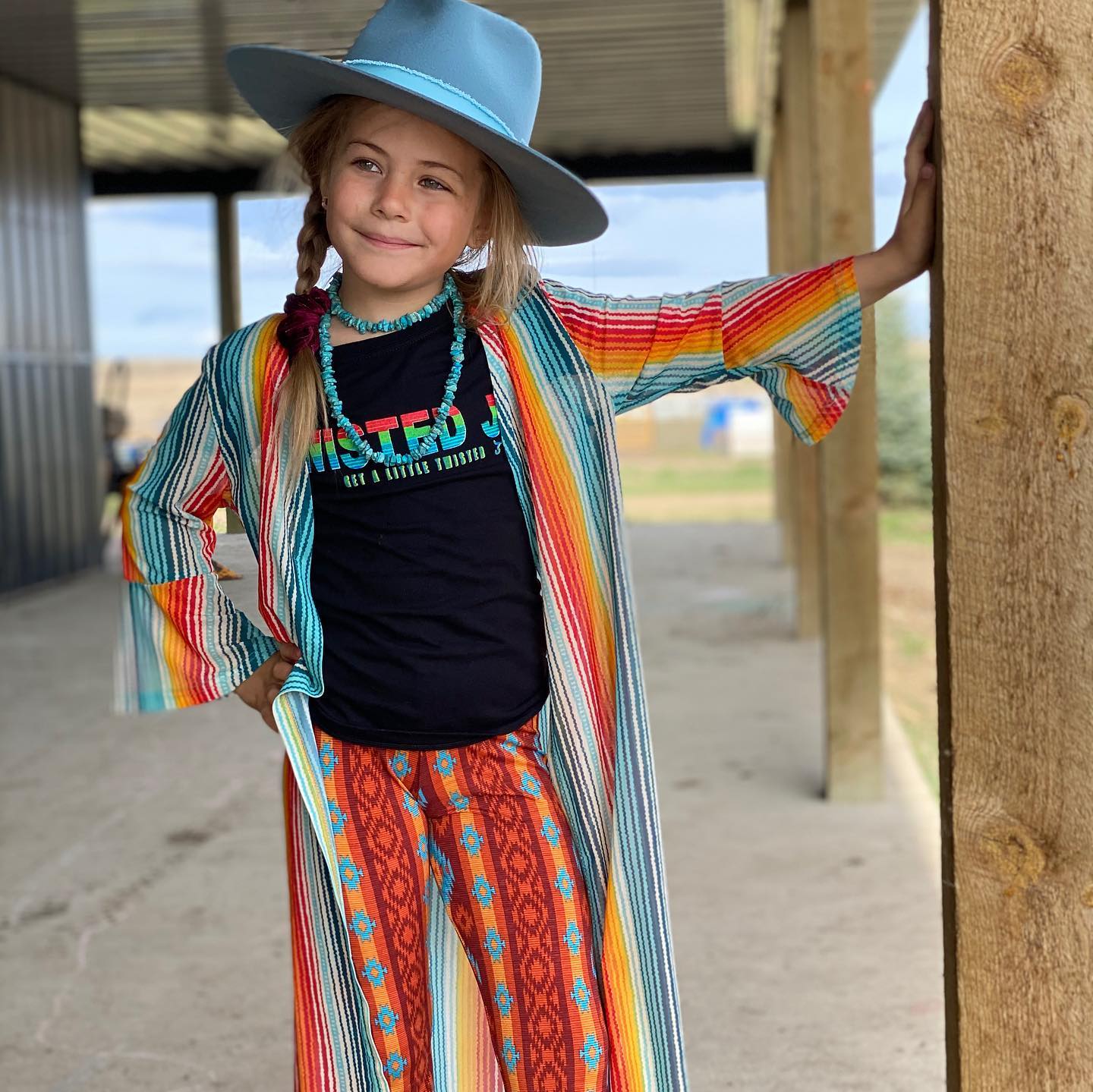 Maroon Jade Navajo Flares-Kids Fashion-Branded Envy