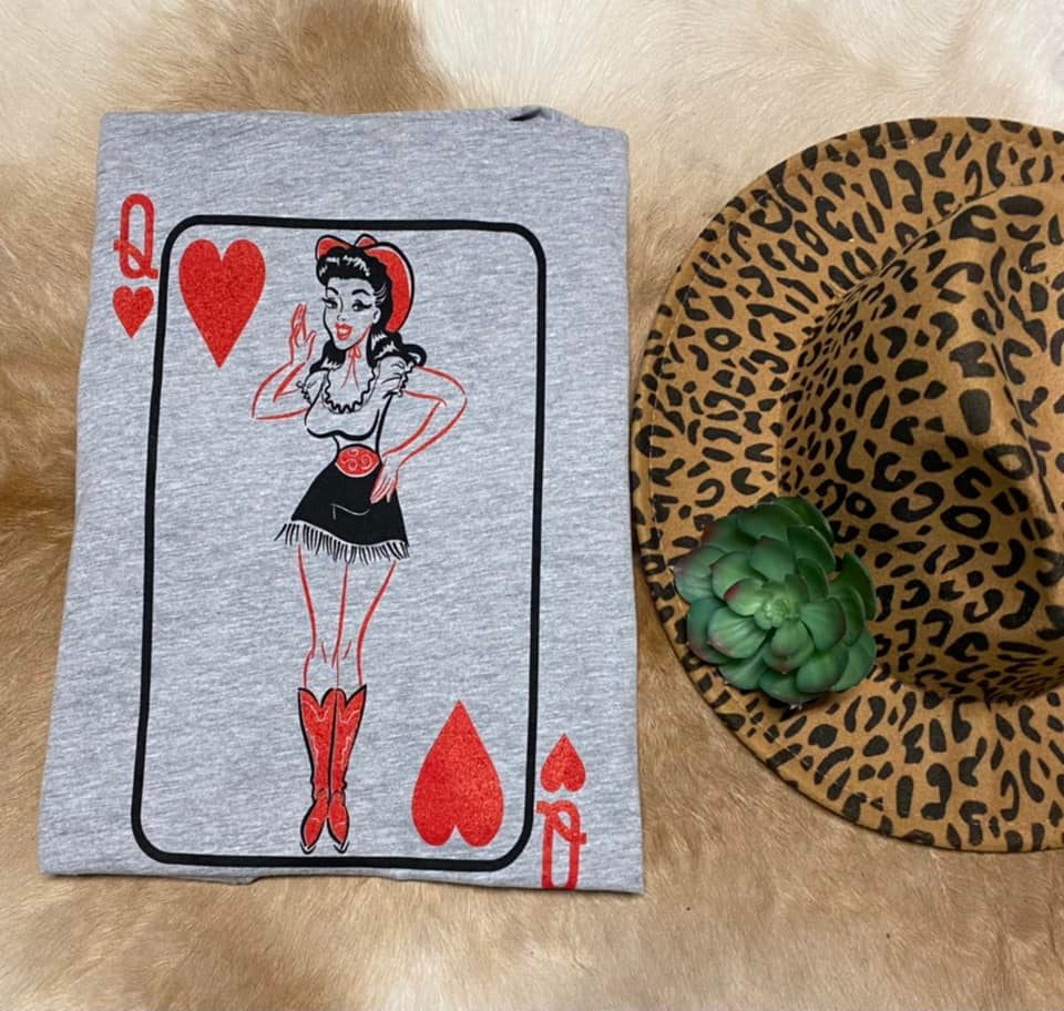 Queen of Hearts Graphic Tee-Branded Envy