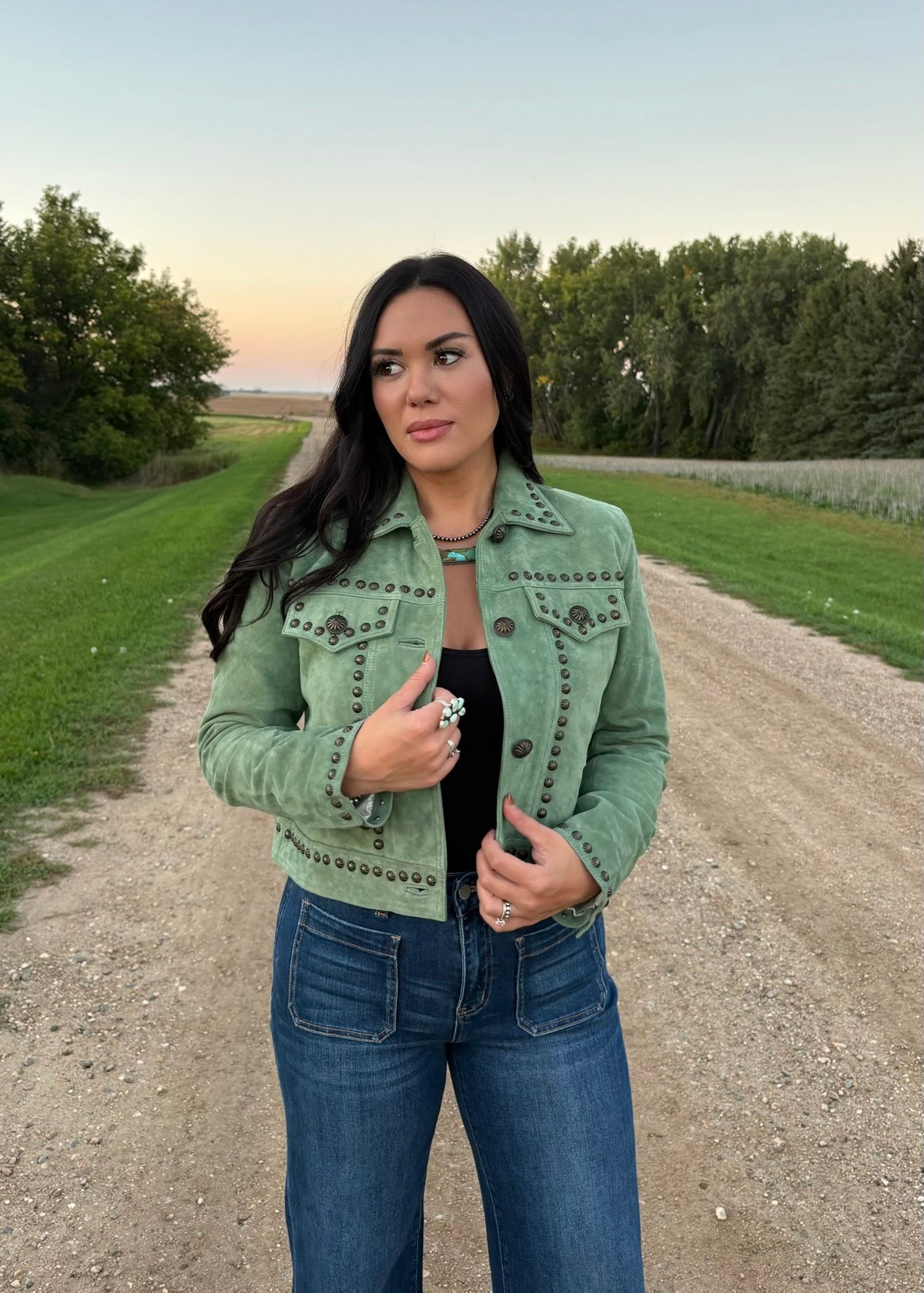 Authentic Suede Concho Jacket