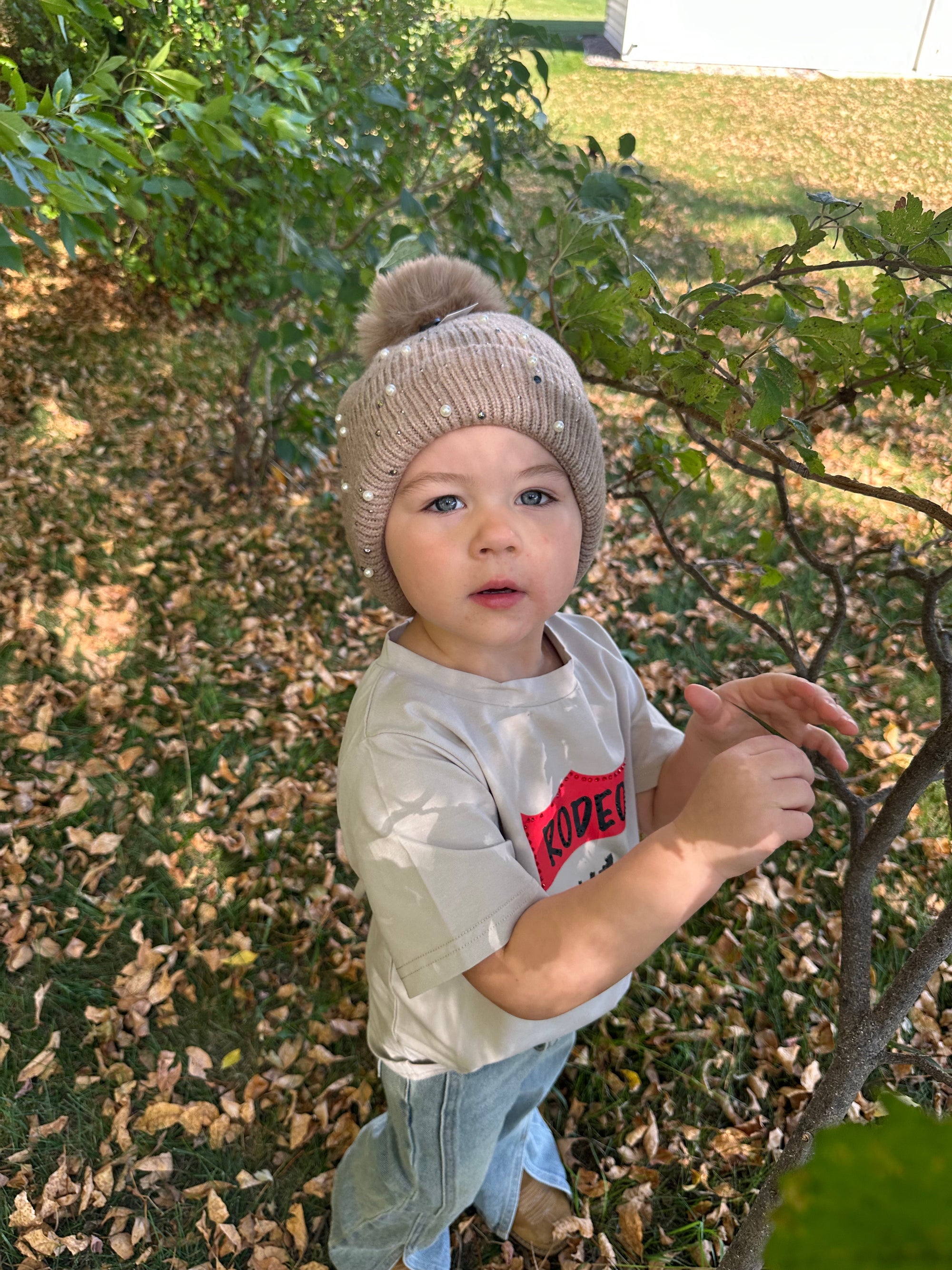 Girls PomPom Beanies-Branded Envy