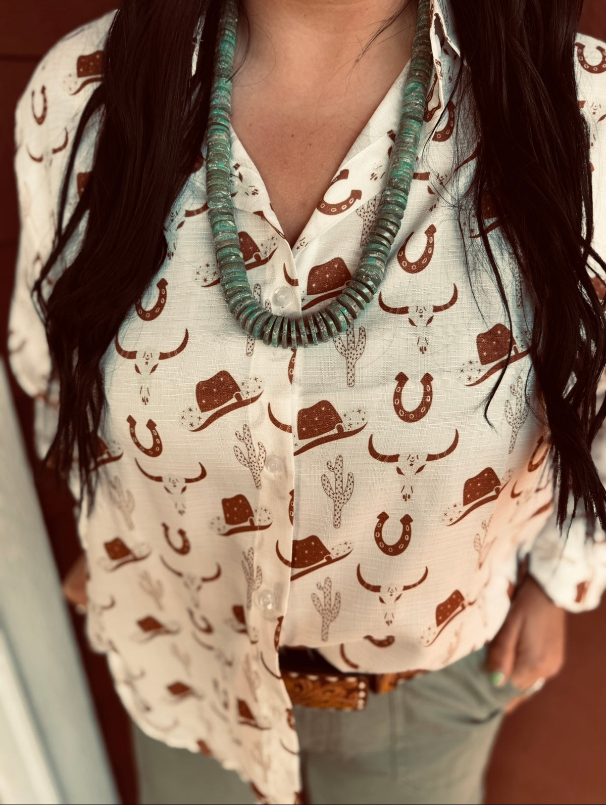 Wild West button down-Tops-Branded Envy