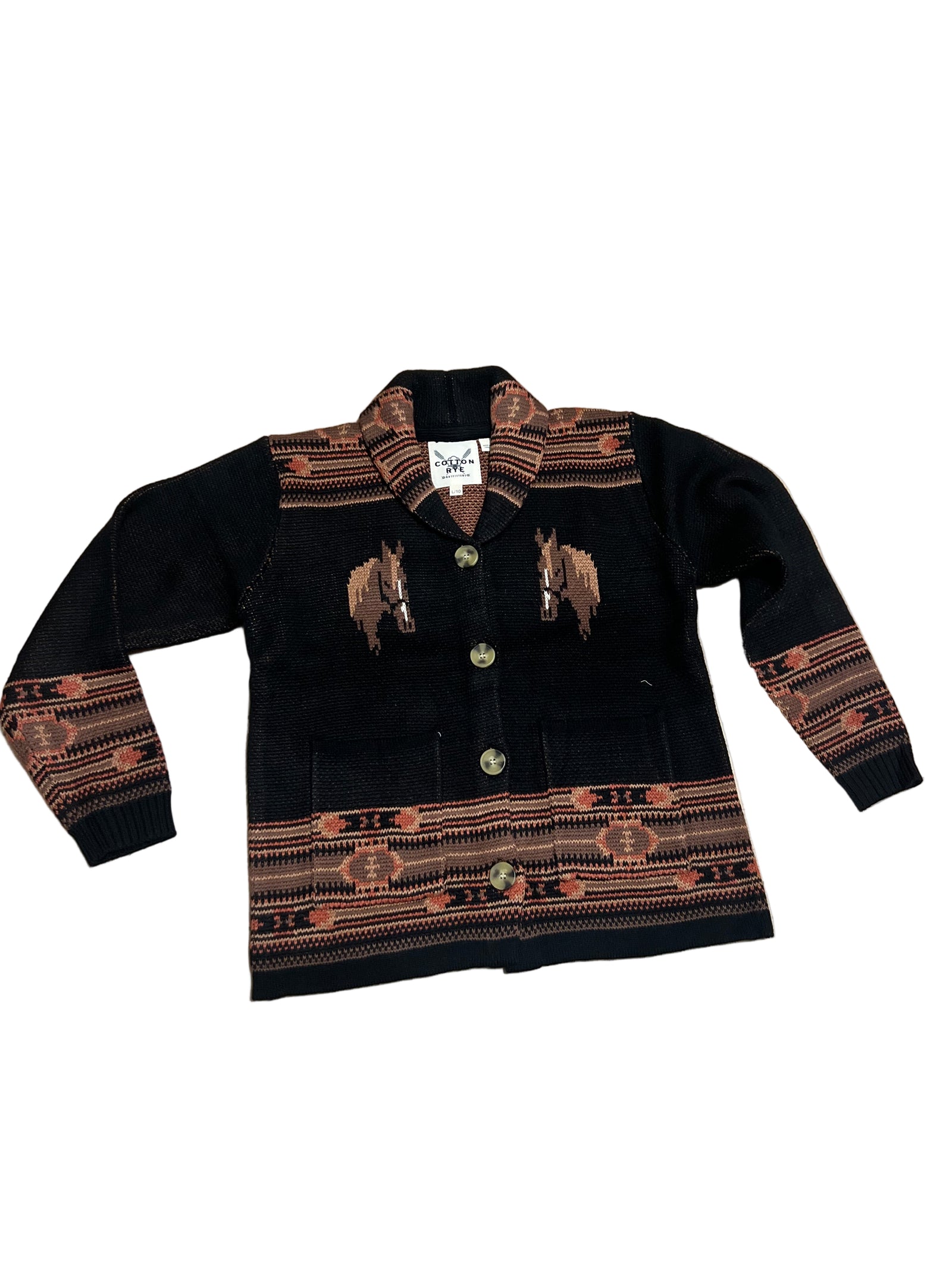 Youth Horse Sweater Black-Branded Envy