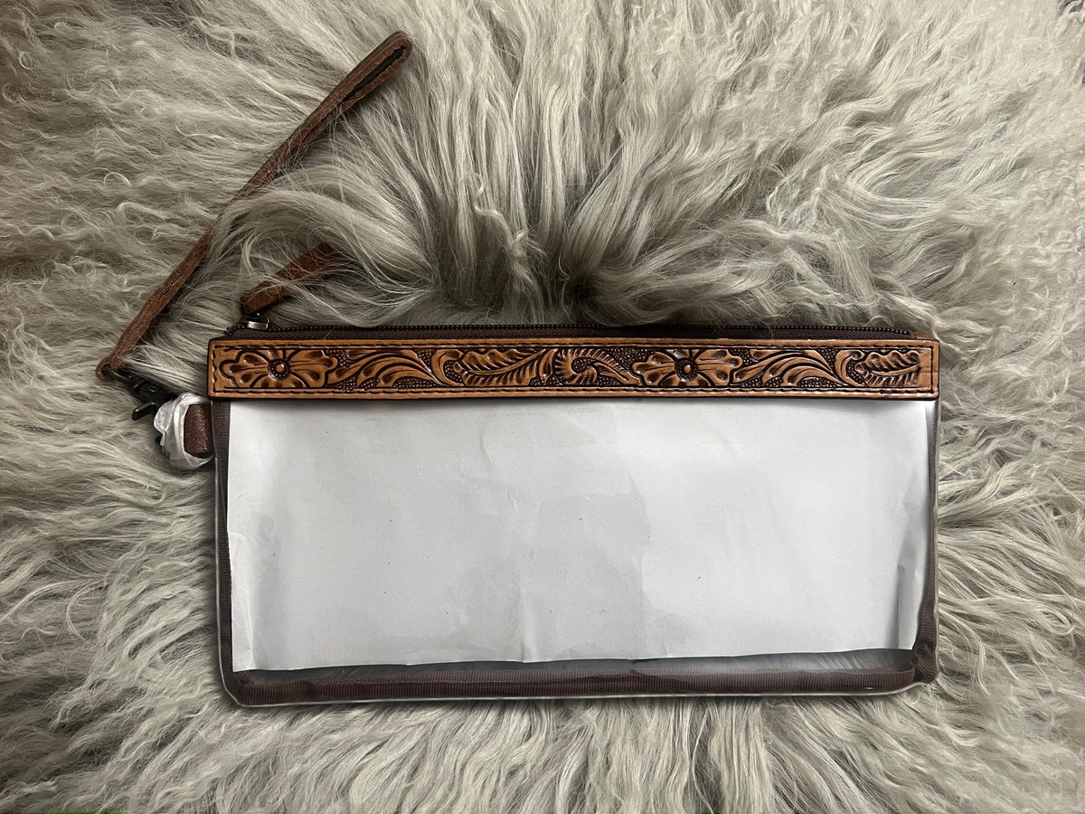 Clear Wristlet Stadium Bag-Branded Envy