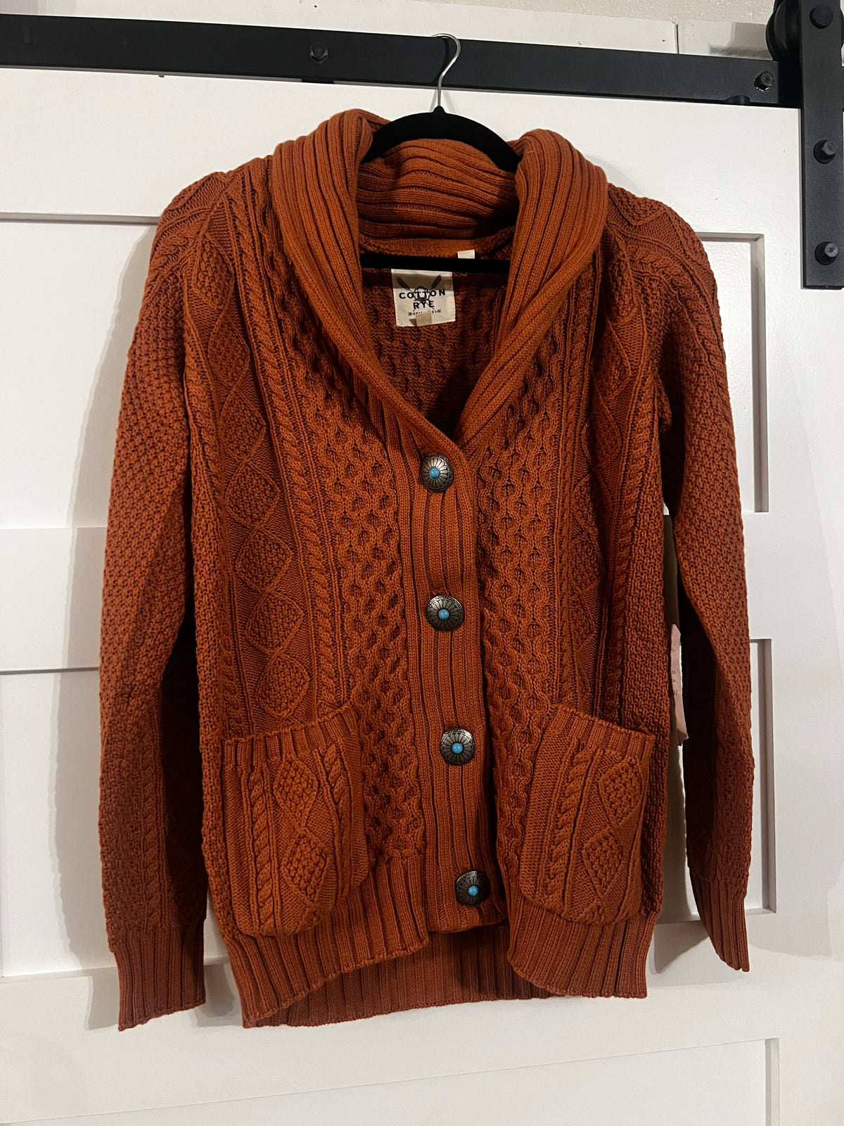Concho Cable Knit Cardigan-Cardigan-Branded Envy
