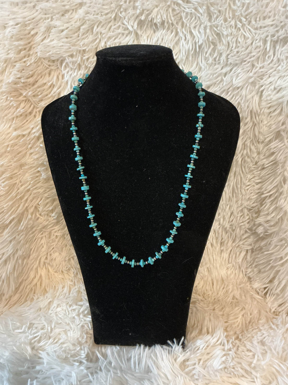 Turquoise saucer necklace-Necklaces-Branded Envy