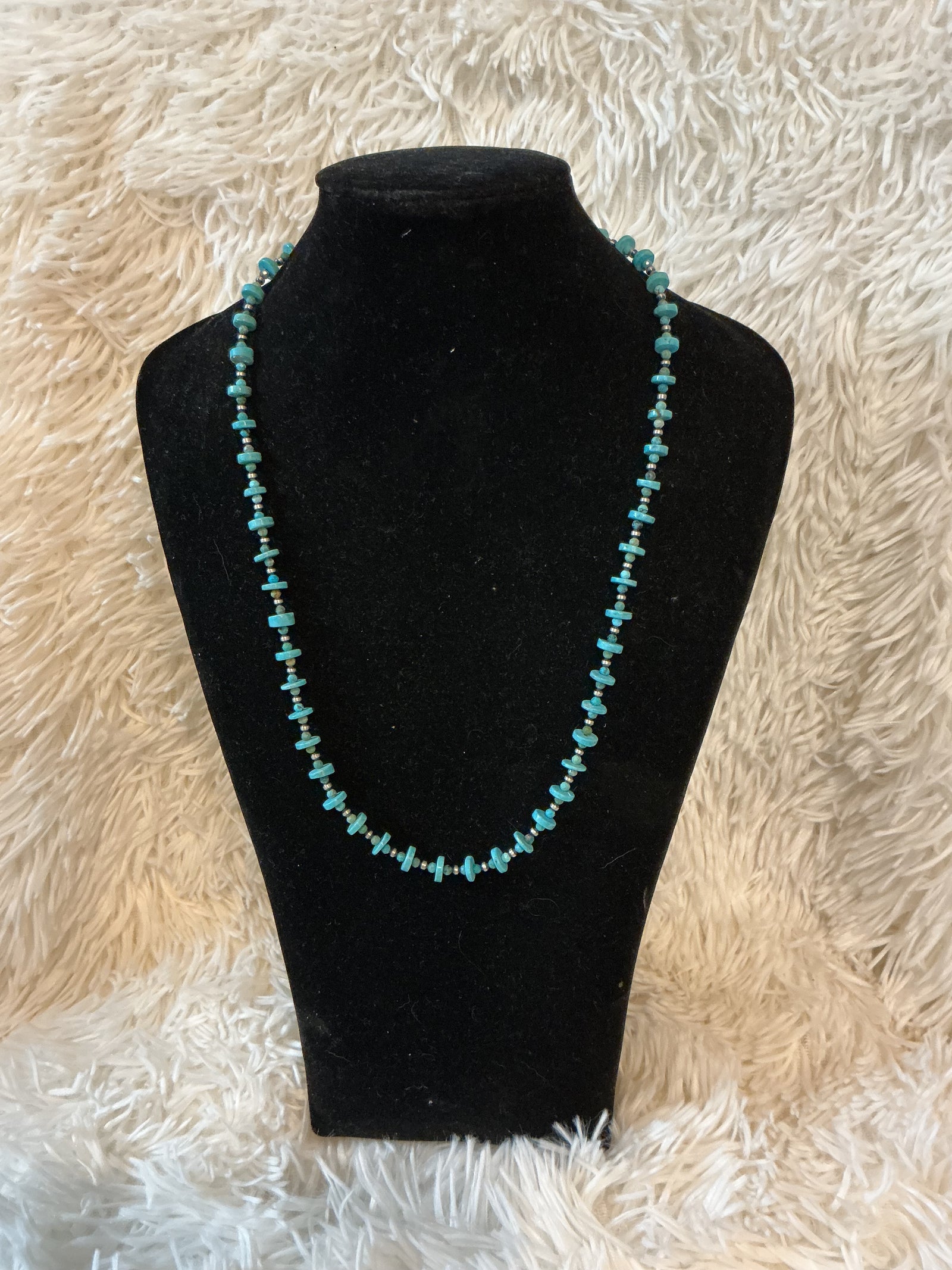 Turquoise saucer necklace-Necklaces-Branded Envy