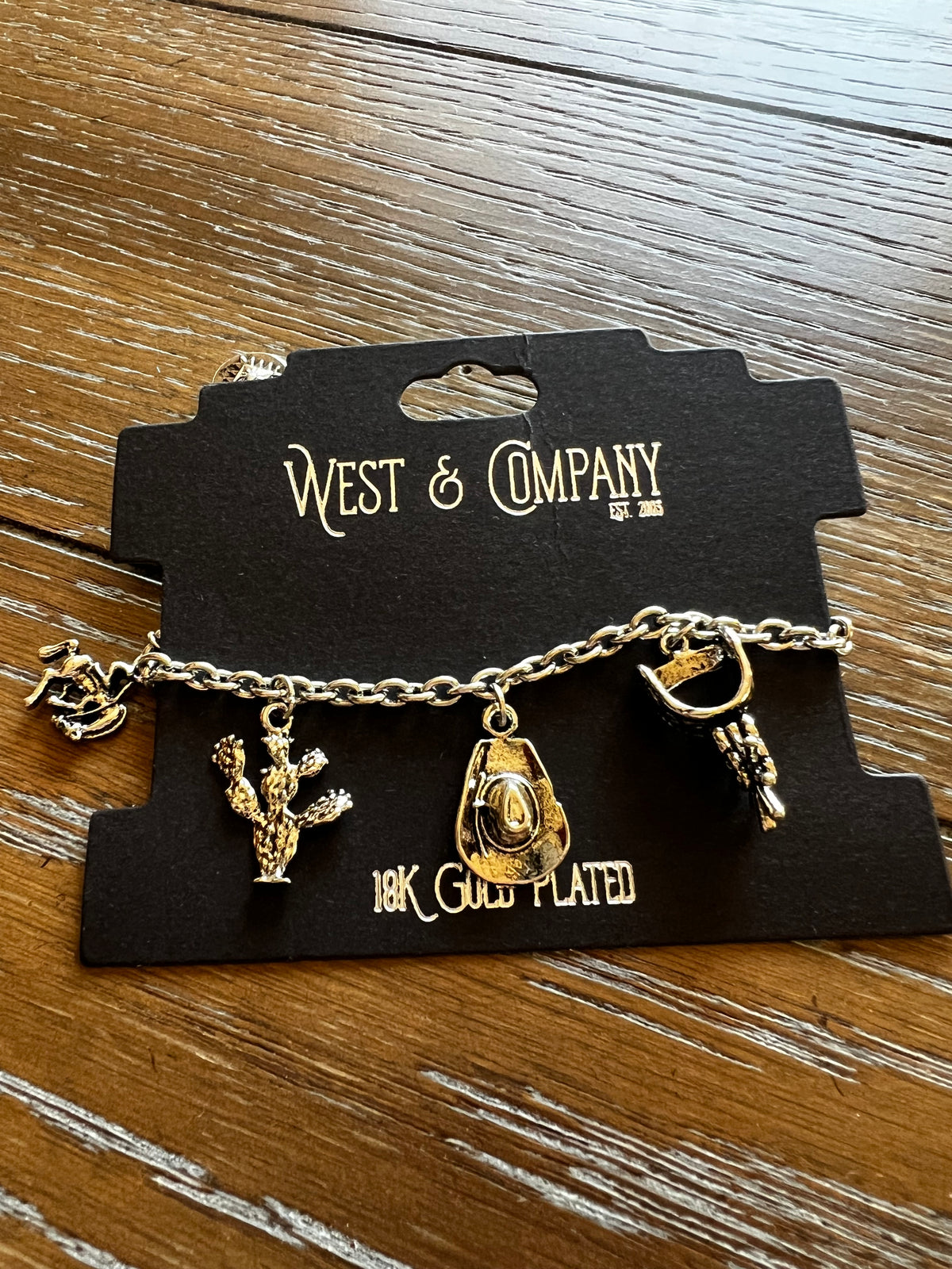 18 Karat Western Charm Bracelet-Branded Envy