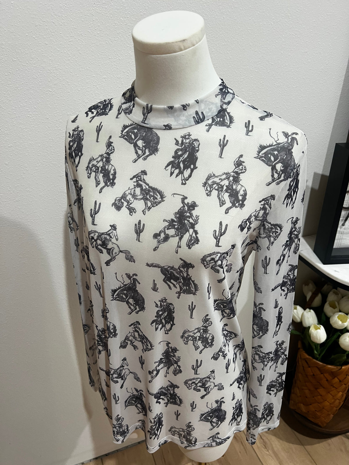 Bronc Mesh Top-Branded Envy