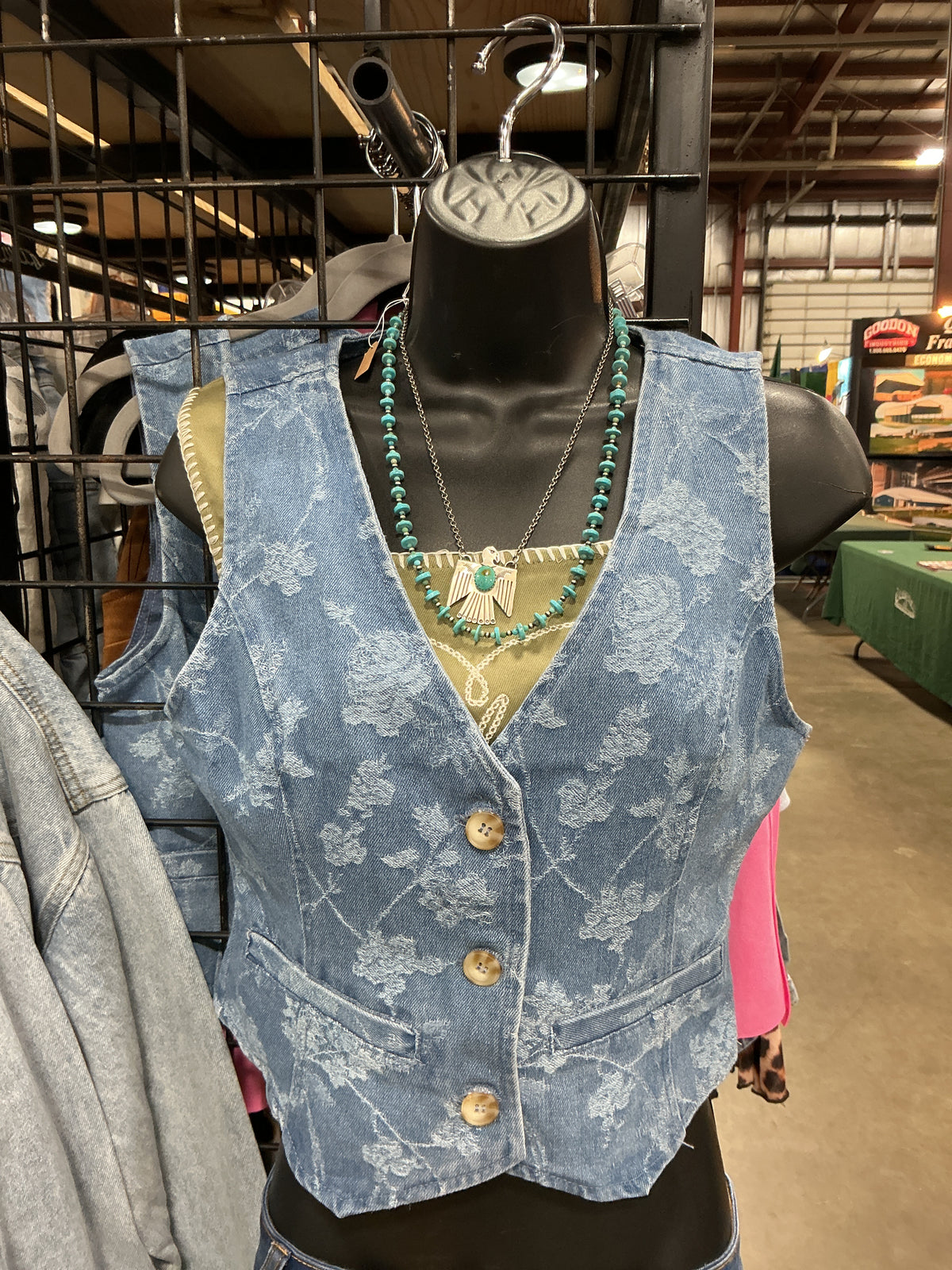 Floral Button Down Vest-Branded Envy