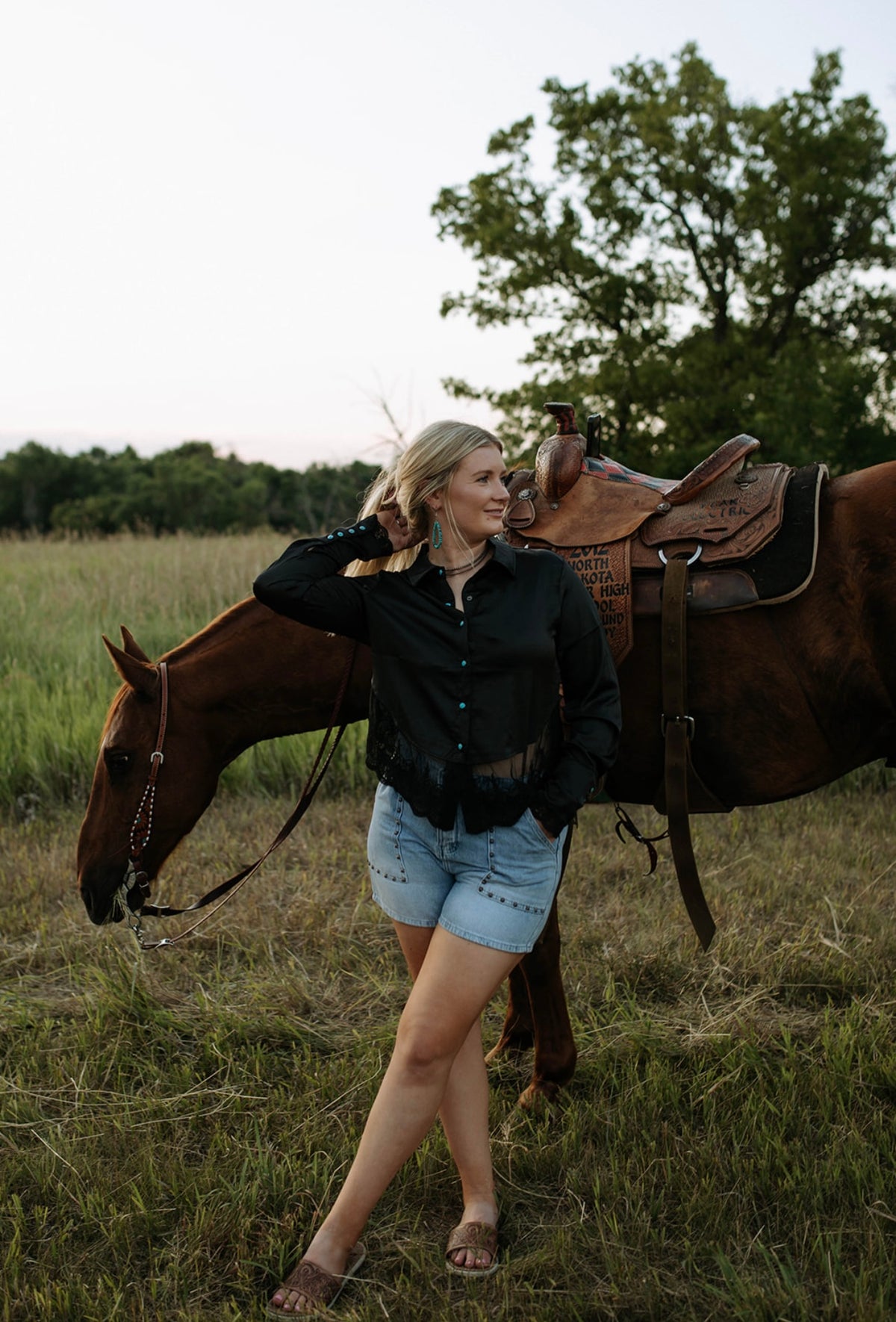 Lace Trim Satin Top-Branded Envy