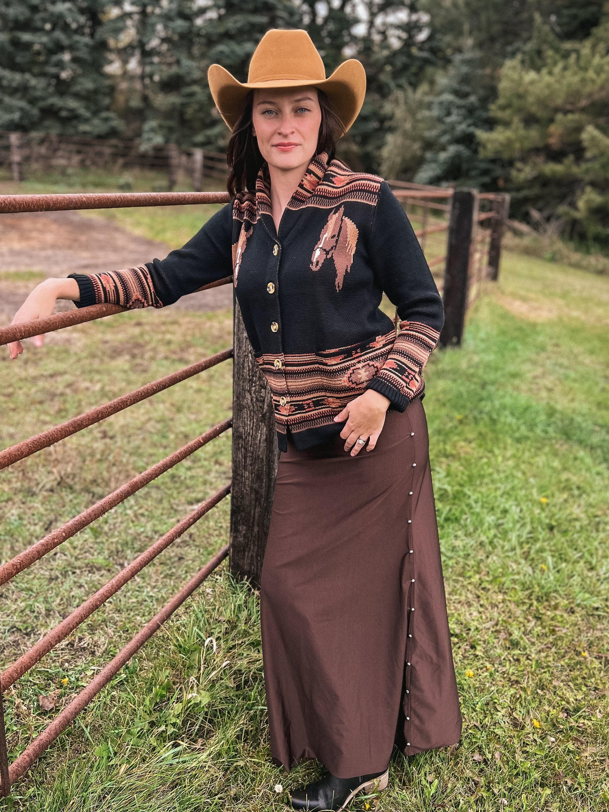 Horse Cardigan Black-Cardigan-Branded Envy