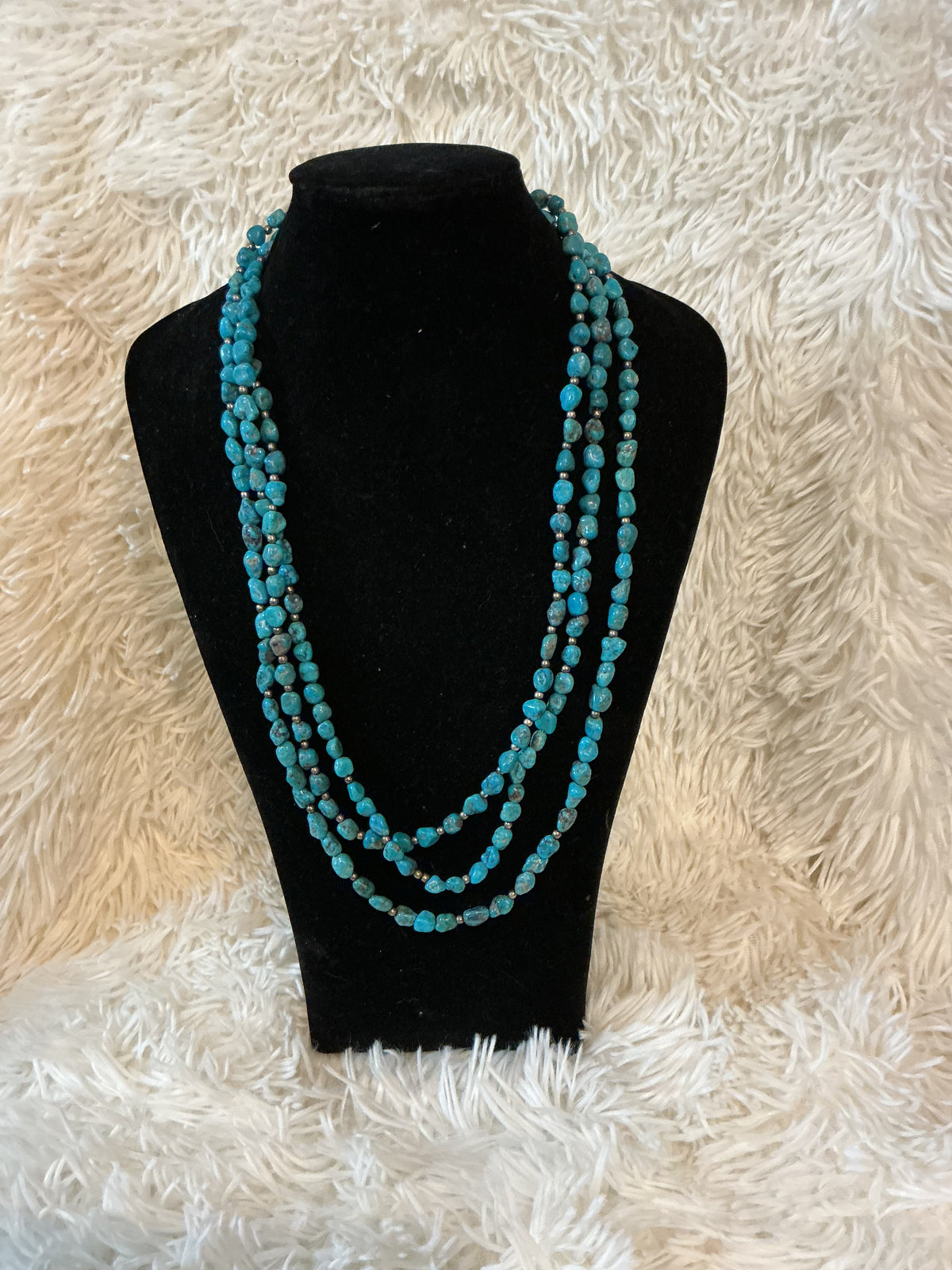 Rough Turquoise Bead Necklace-Necklaces-Branded Envy