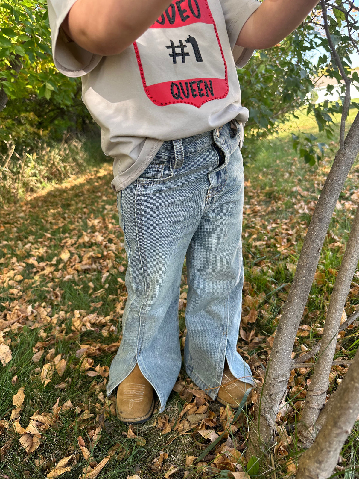 Girls&#39; Wide Leg Jeans-Branded Envy