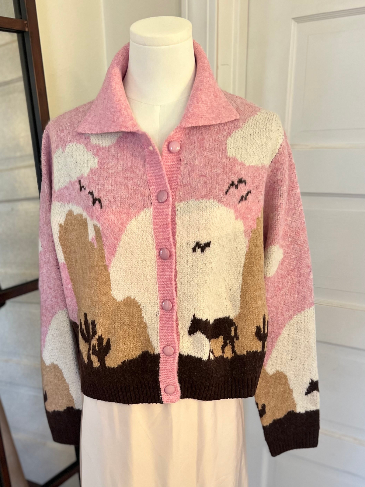 Desert Sunset Cardigan Pink-Branded Envy