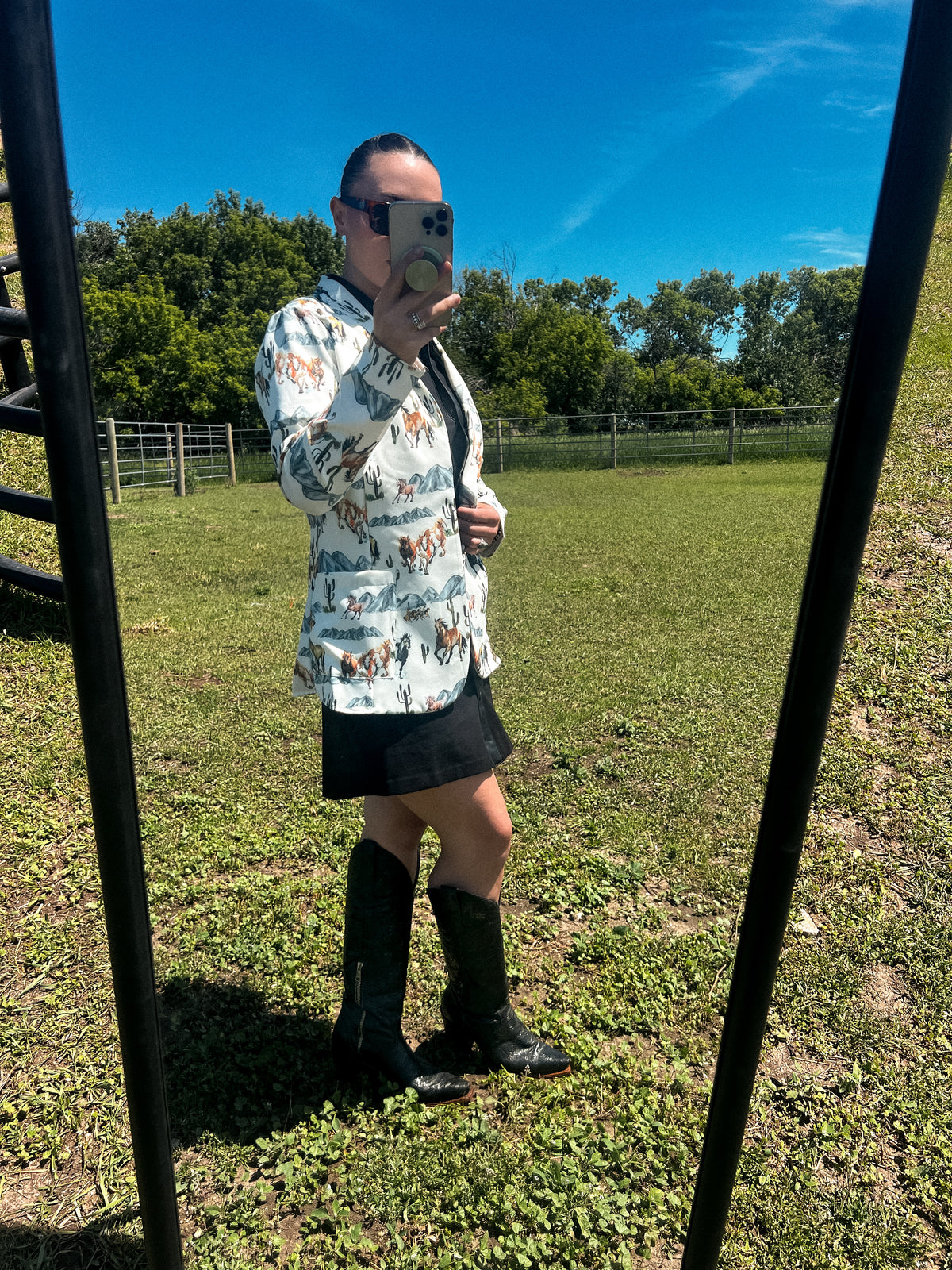 Western Wild Horses Blazer-Branded Envy