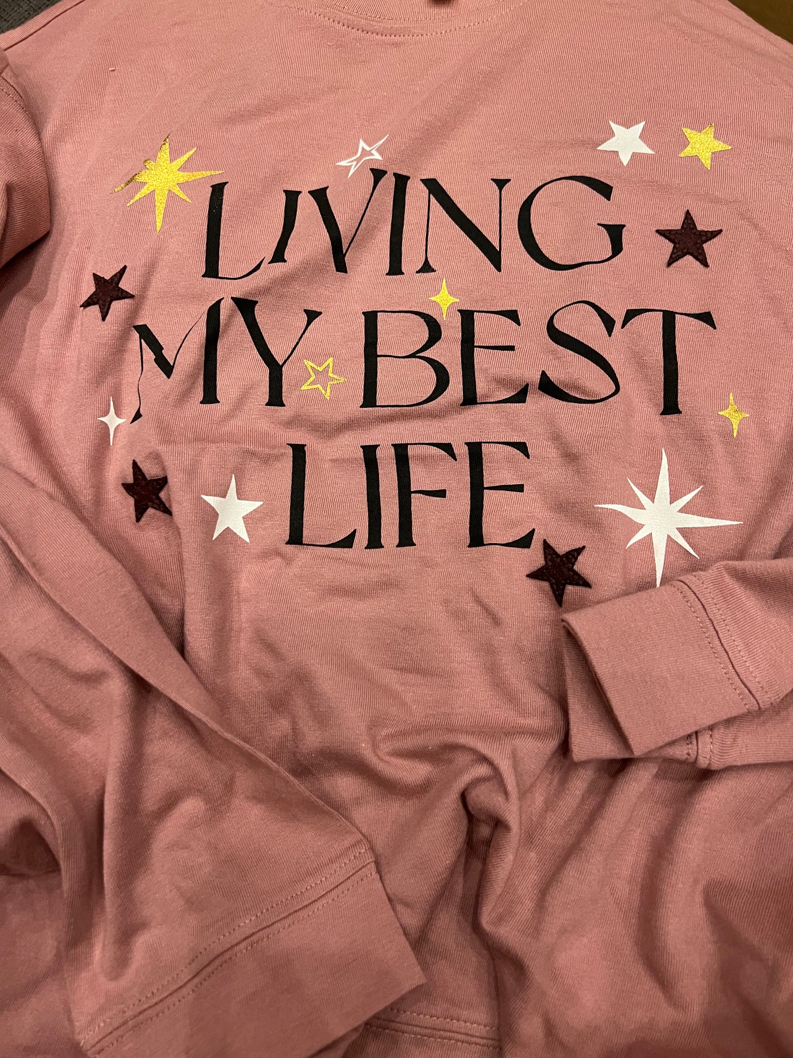 Tween Living my Best Life LS-Long Sleeve Tee-Branded Envy
