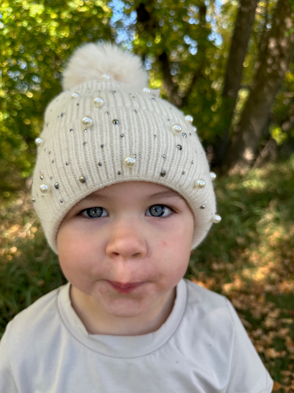 Girls PomPom Beanies-Branded Envy