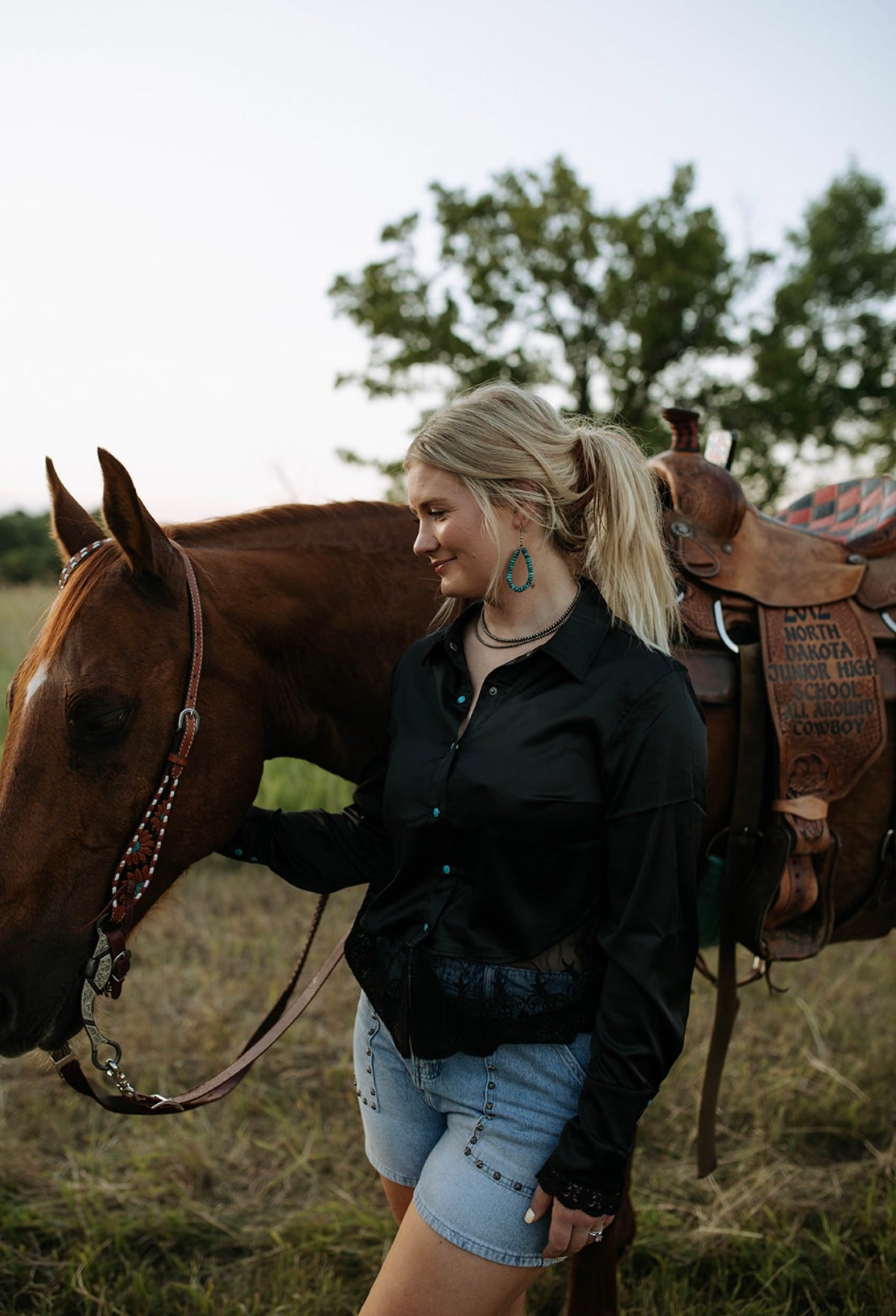 Lace Trim Satin Top-Branded Envy