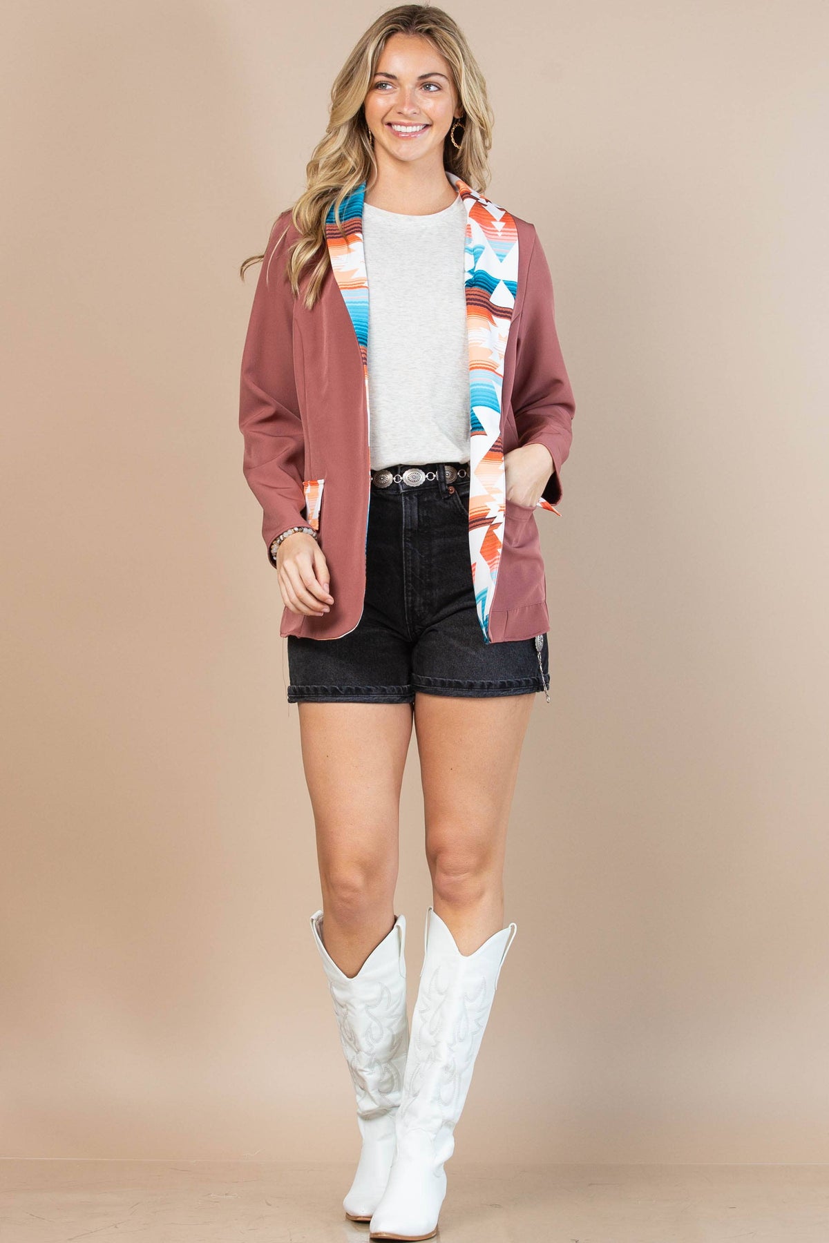 Leiton Aztec Blazer-Blazer-Branded Envy