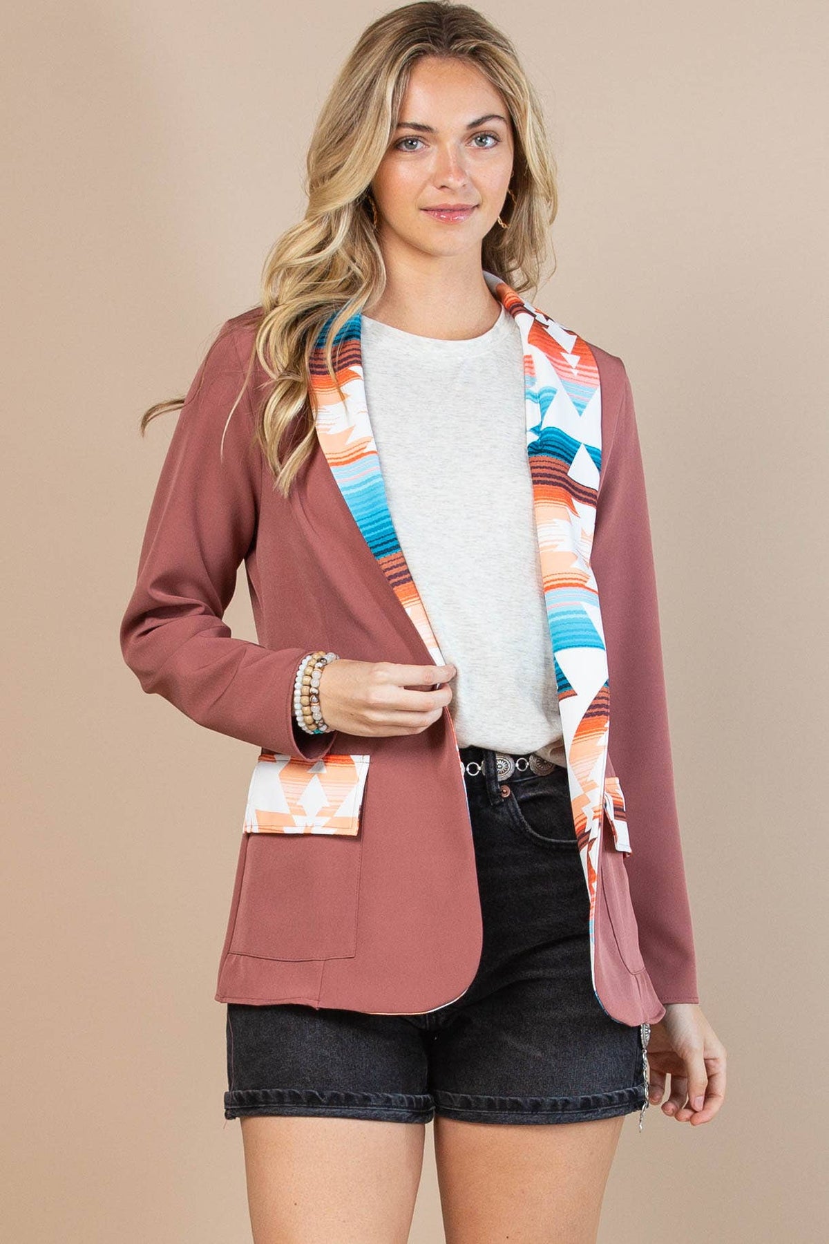 Leiton Aztec Blazer-Blazer-Branded Envy