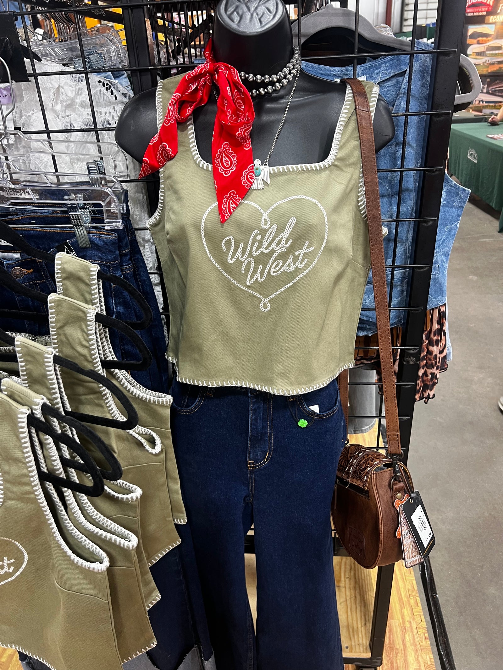 Wild West Embroidered Tank-Branded Envy