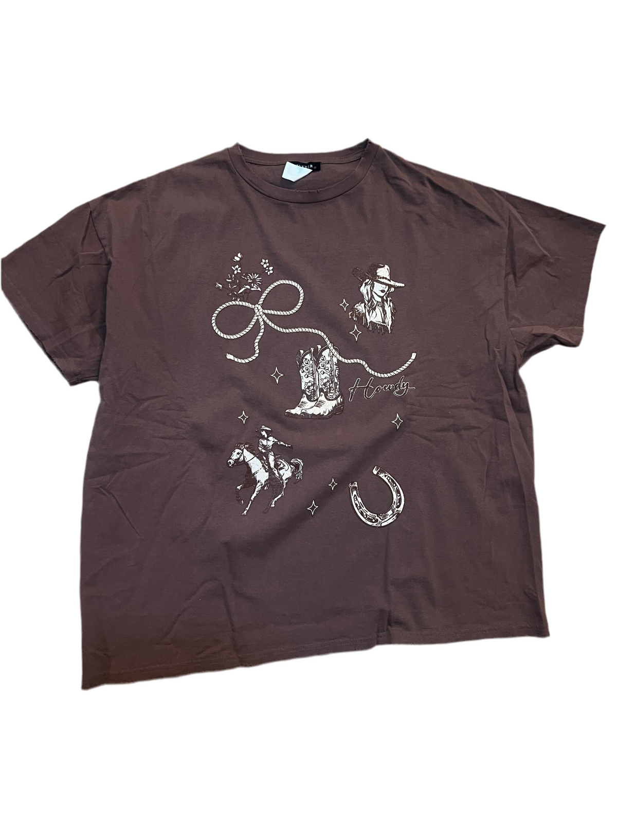 Cowgirl Oversized Tee-Branded Envy