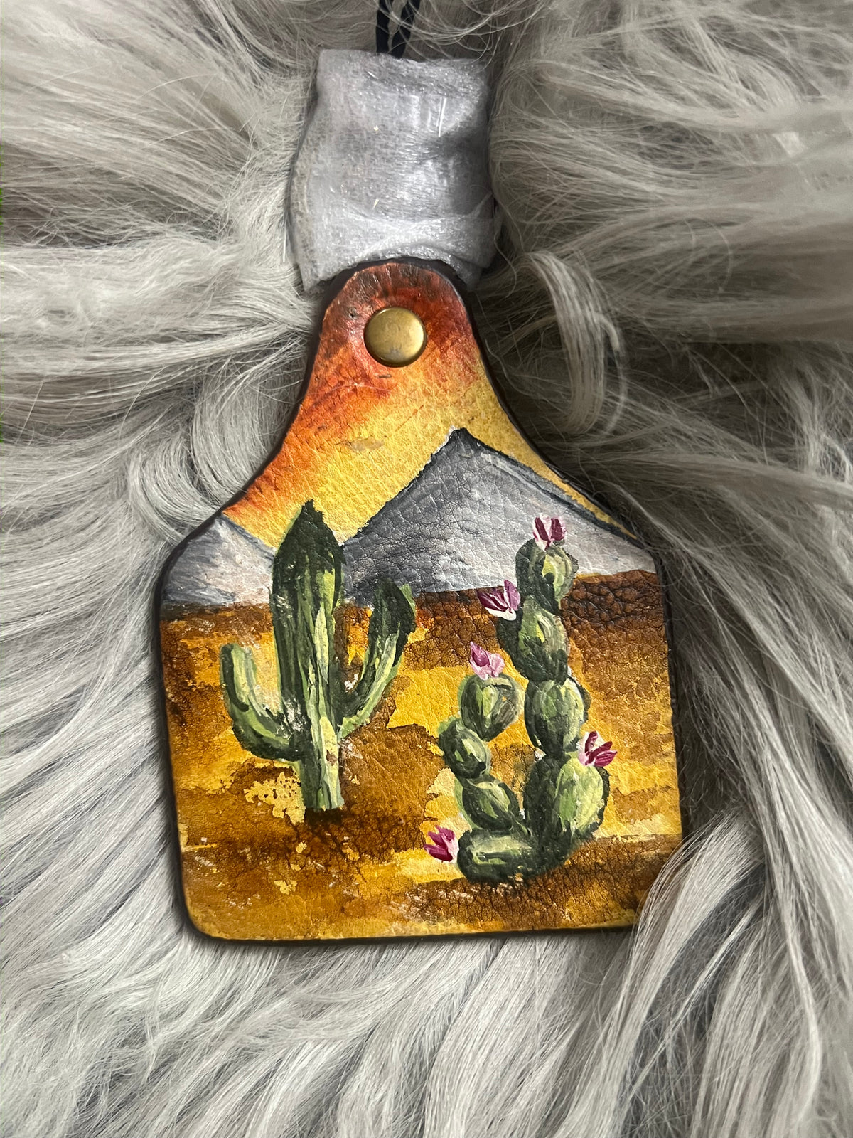 Sunset Desert Cactus Keyring-Branded Envy