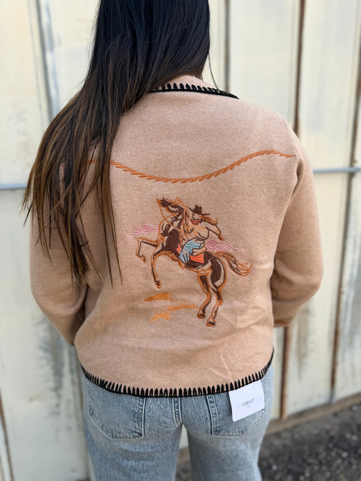 Embroidered Western Cardigan-Branded Envy