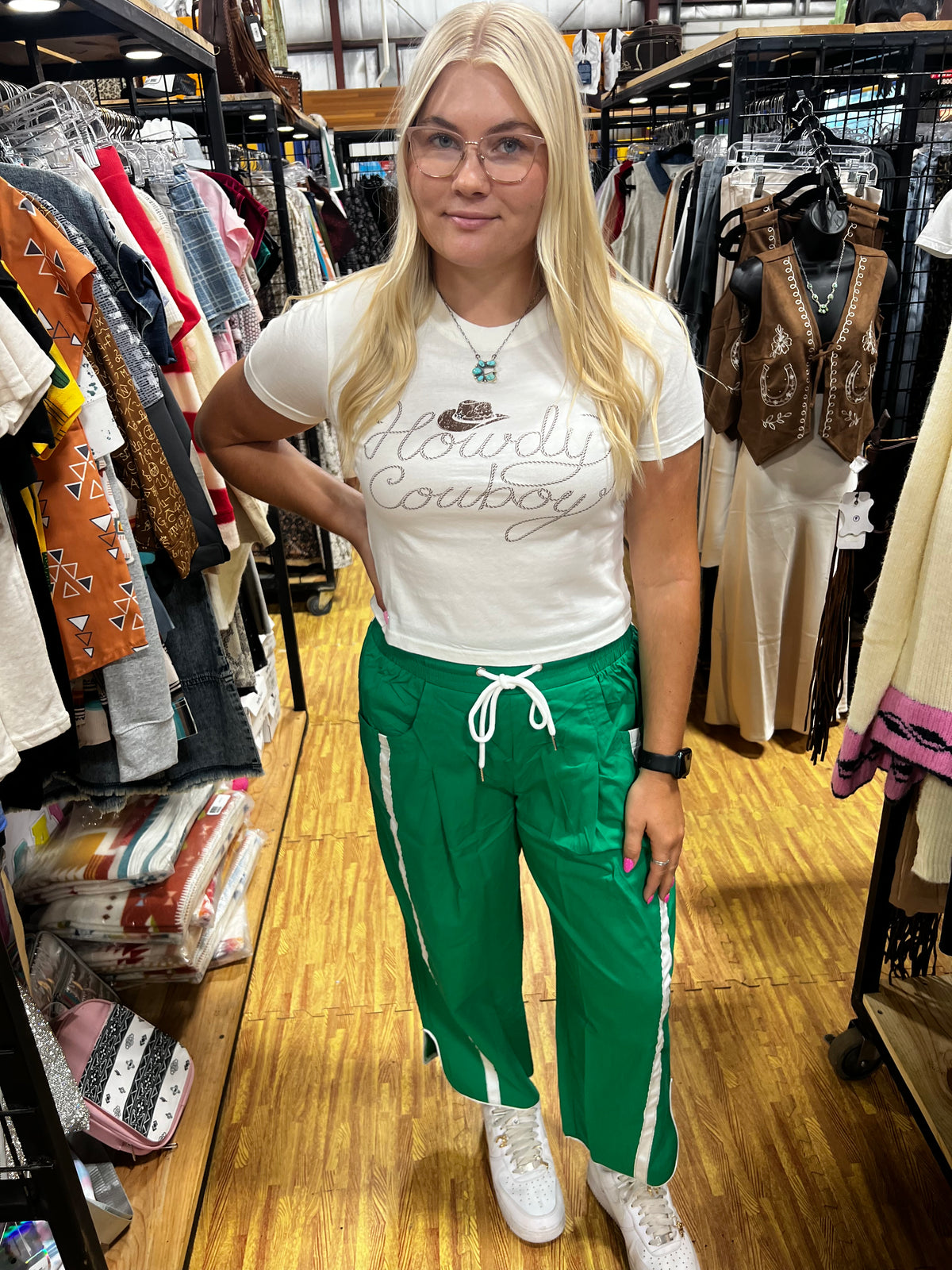 Howdy Cowboy Cropped Tee-Branded Envy