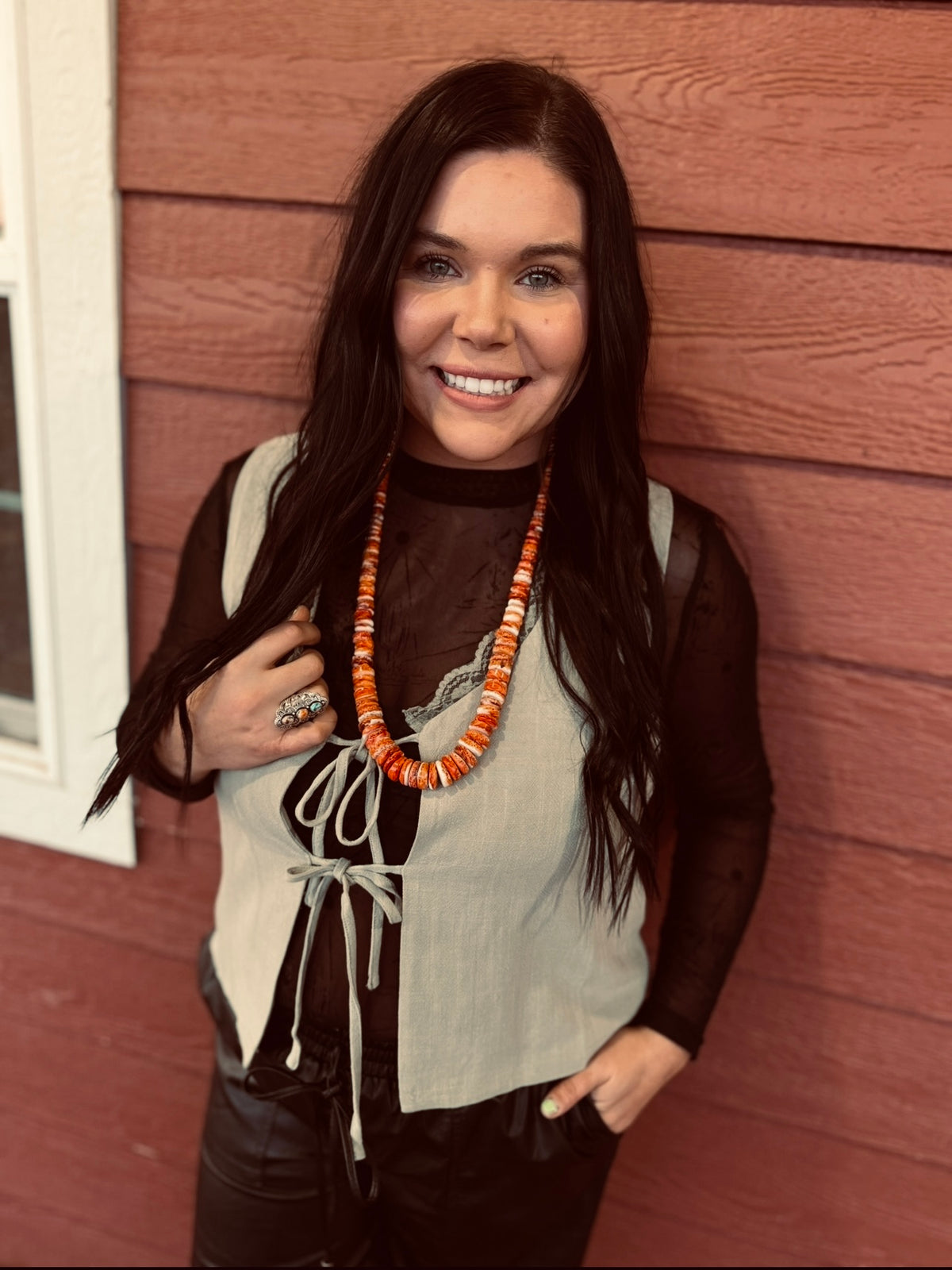 Spiny Oyster Beaded Necklace-Necklace-Branded Envy