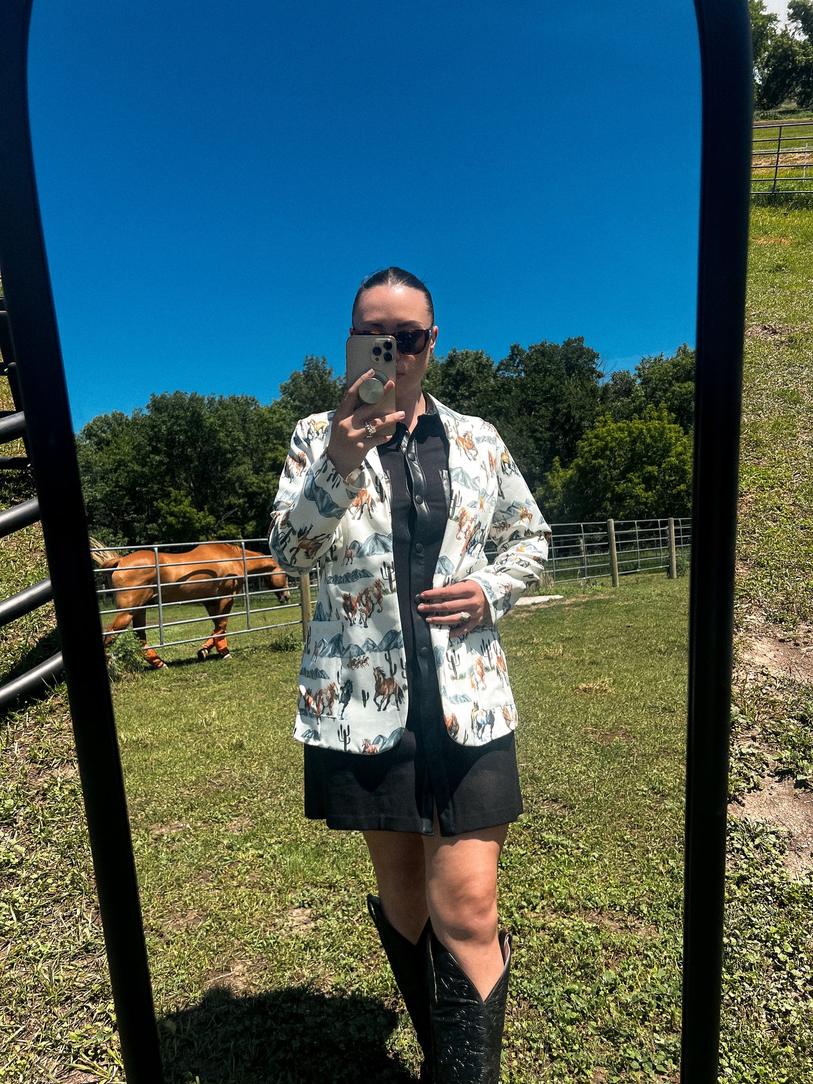 Western Wild Horses Blazer-Branded Envy