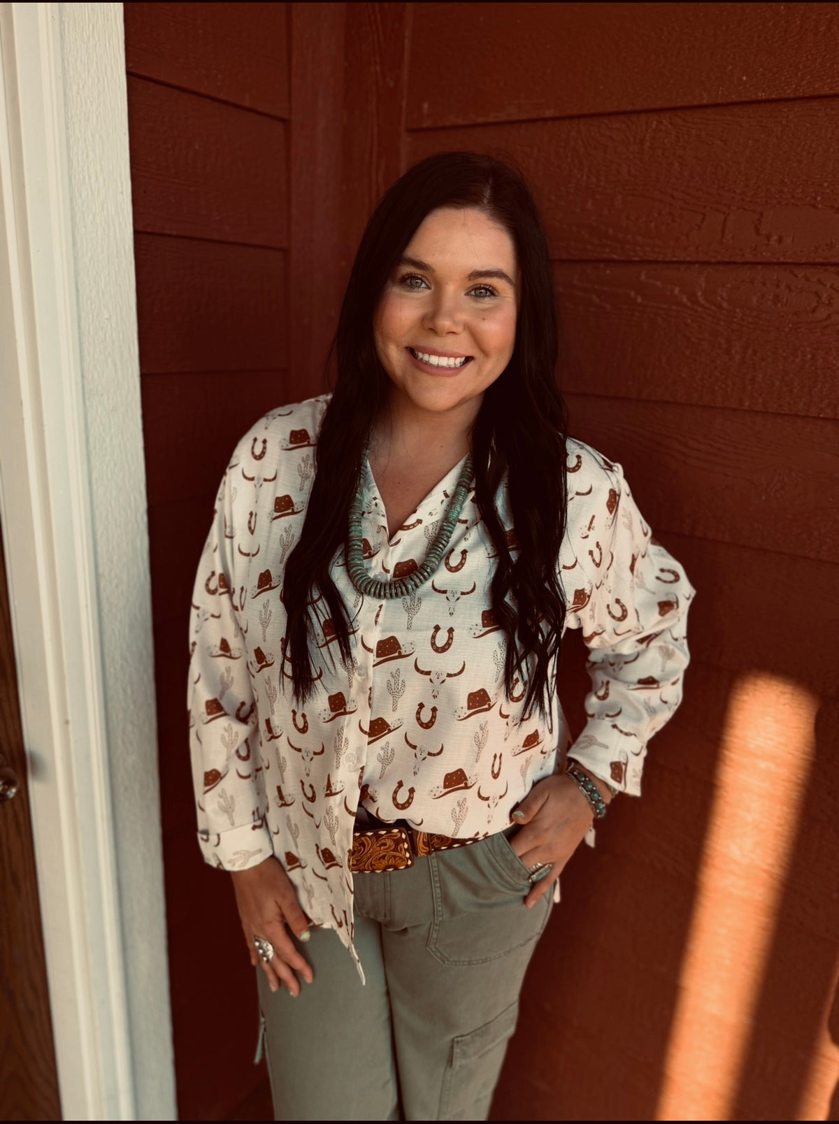 Wild West button down-Tops-Branded Envy