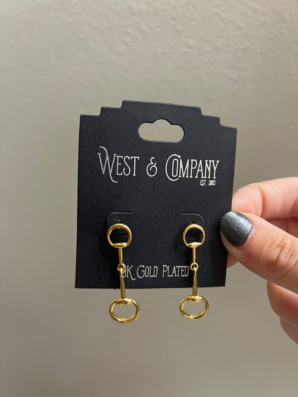 18K Gold Snaffle Bit Earrings