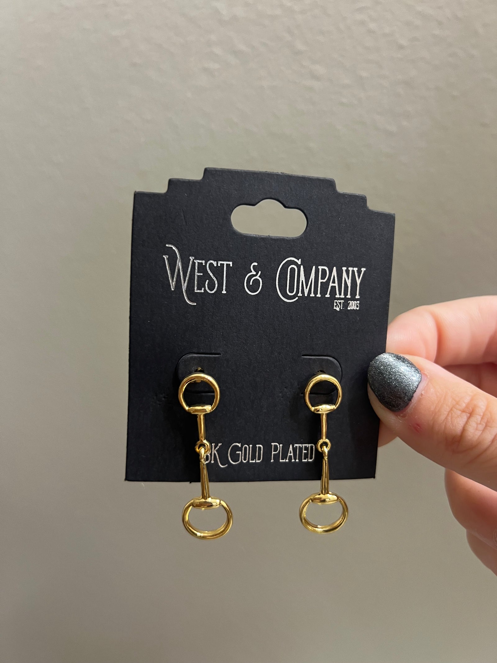 18K Gold Snaffle Bit Earrings-Branded Envy