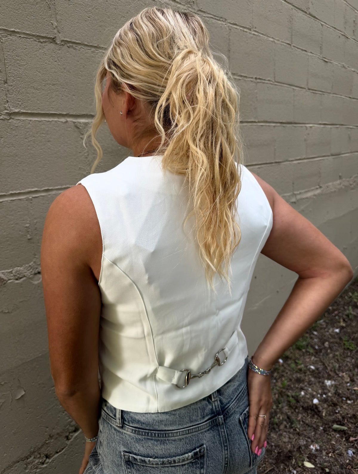 Ivory Brown Snaffle Vest-Branded Envy