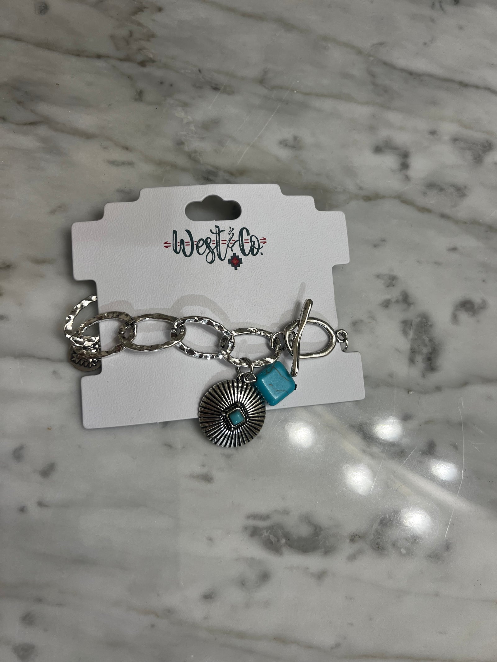 Silver Chunky Chain Concho Bracelet-Branded Envy