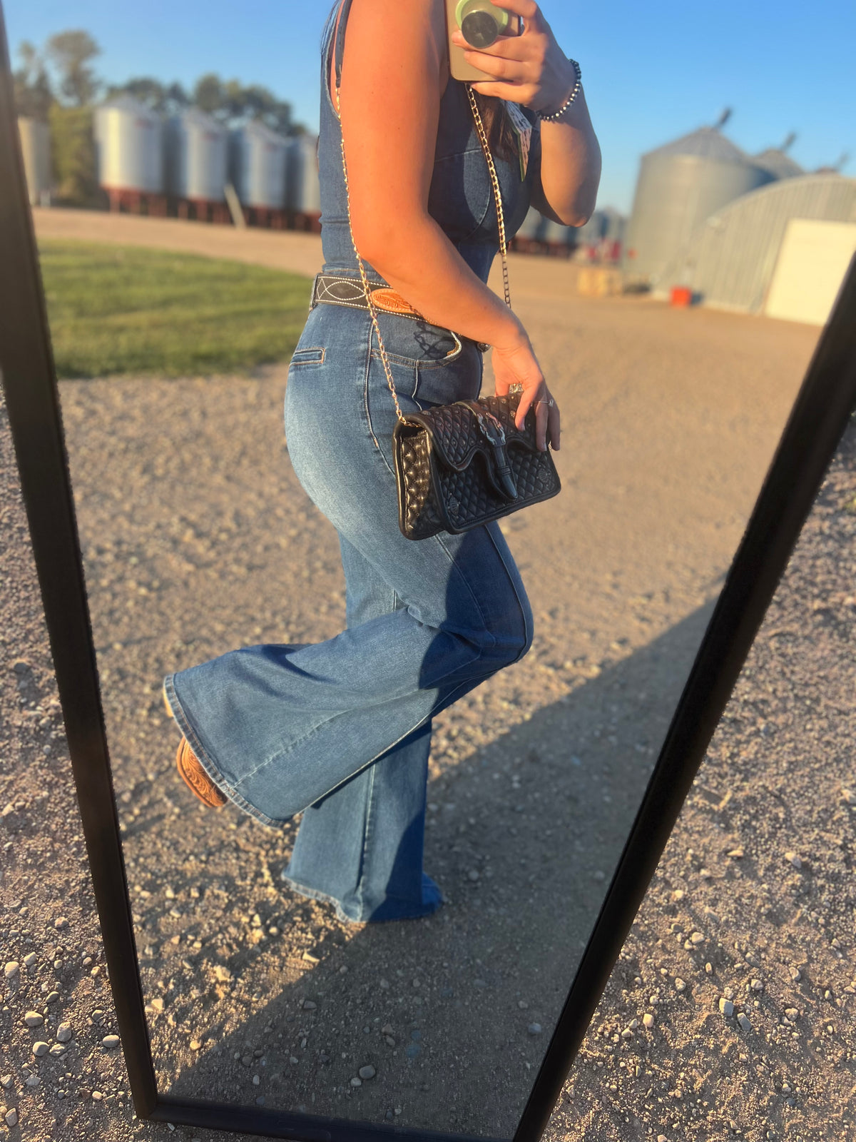 Sleeveless Denim Jumpsuit-Branded Envy