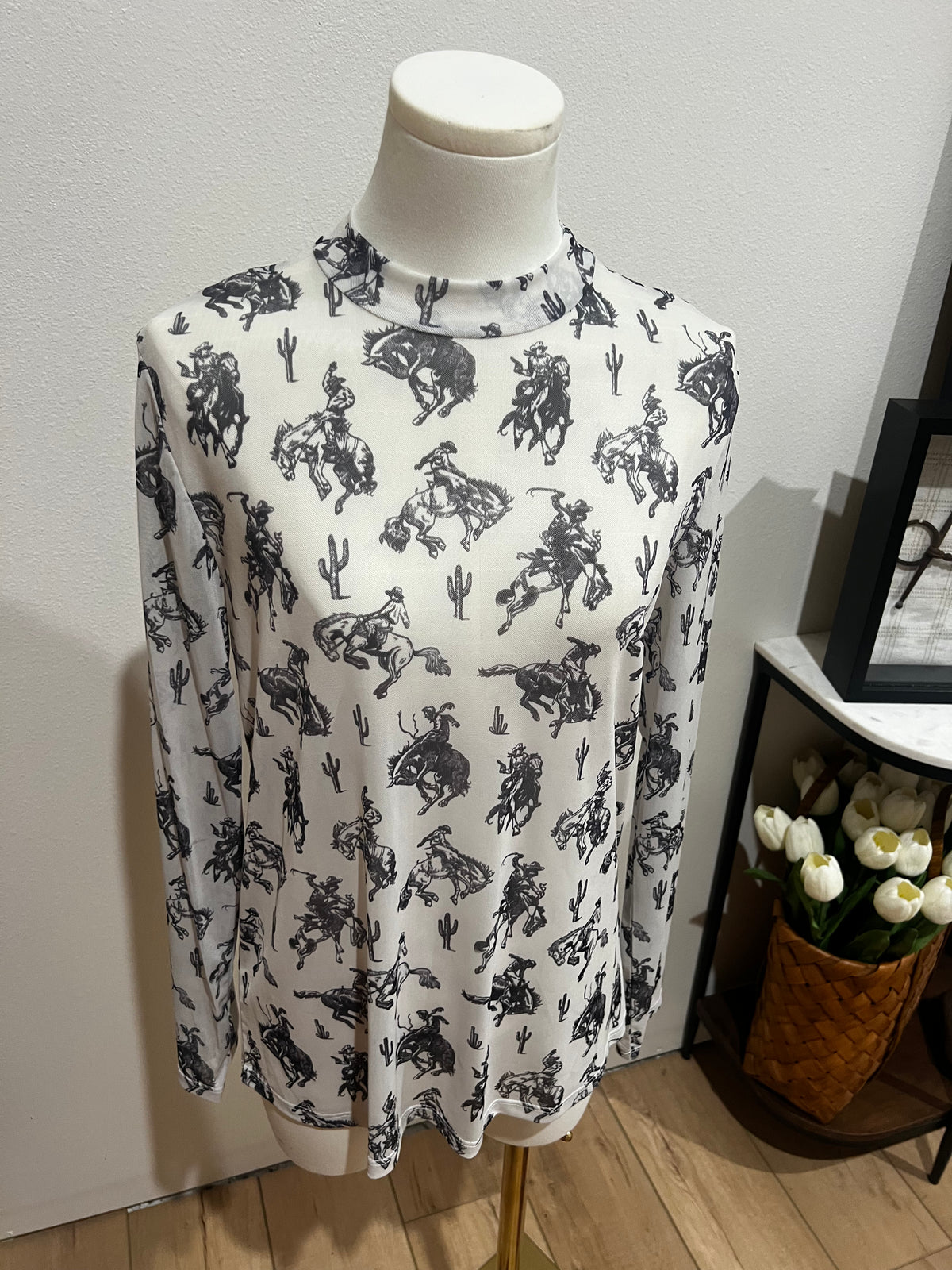 Bronc Mesh Top-Branded Envy