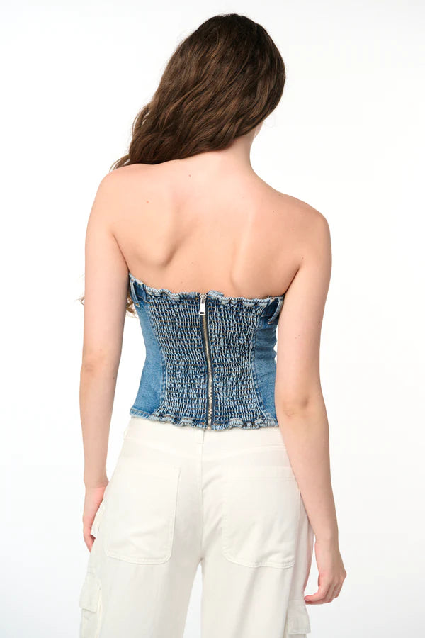 BLANK NYC Denim Tube Top-Branded Envy