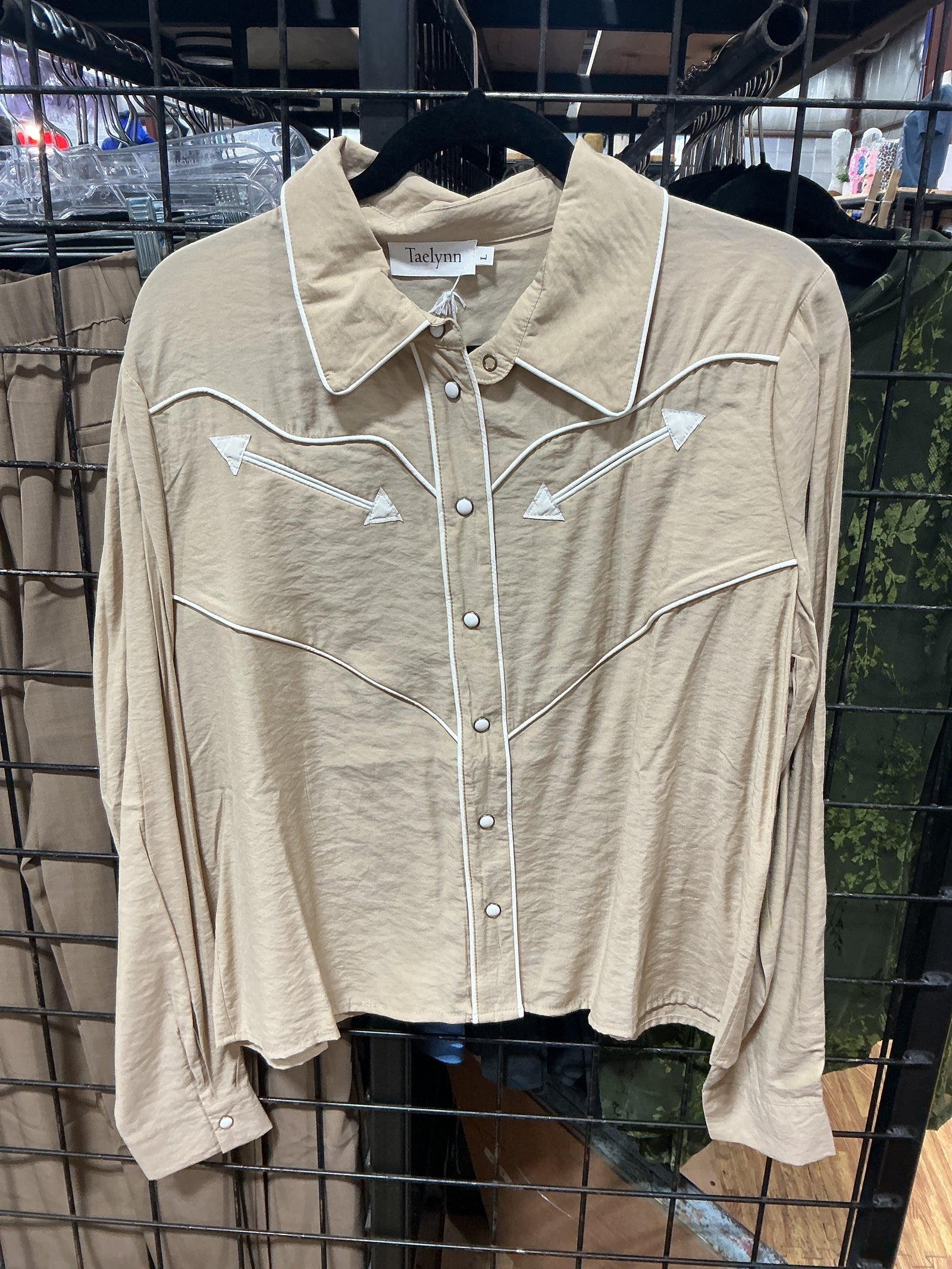 Taupe Button Shirt-Branded Envy