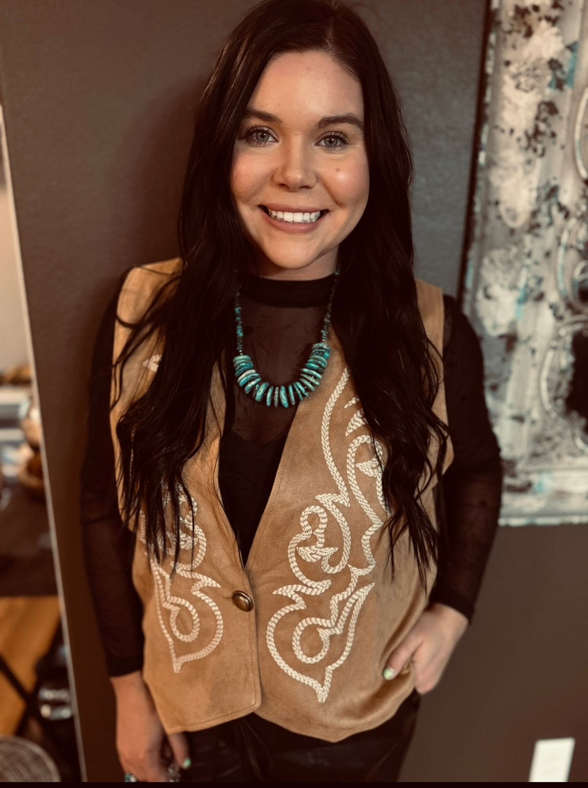 Kingman Saucer Bead Necklace-Jewelry-Branded Envy