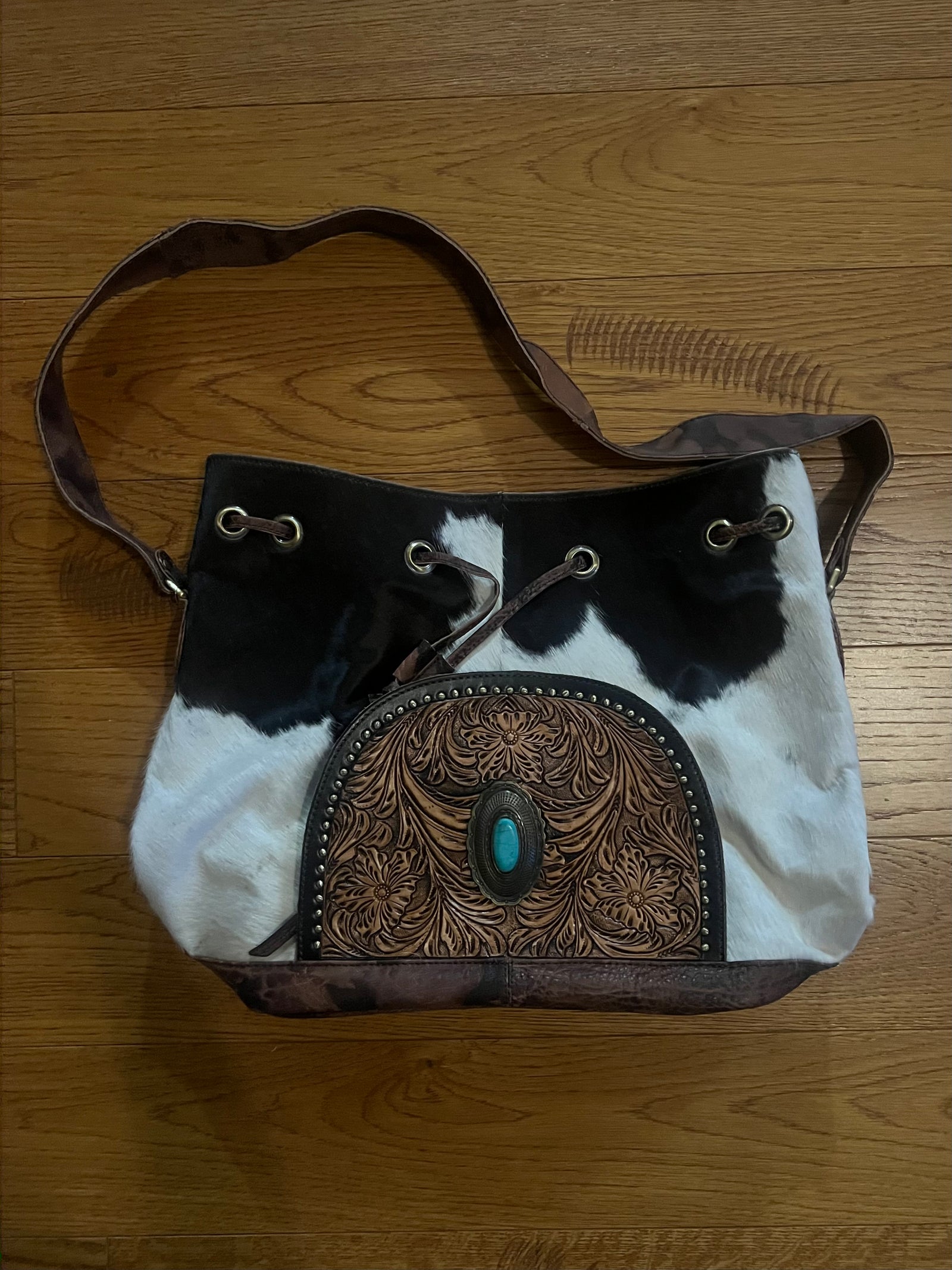 Tote Hair On Genuine Western Leather Bag-Branded Envy