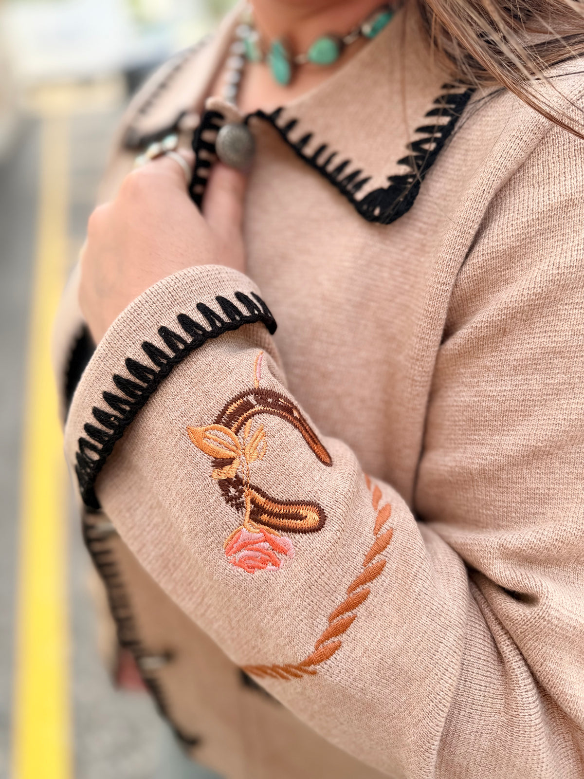 Embroidered Western Cardigan-Branded Envy