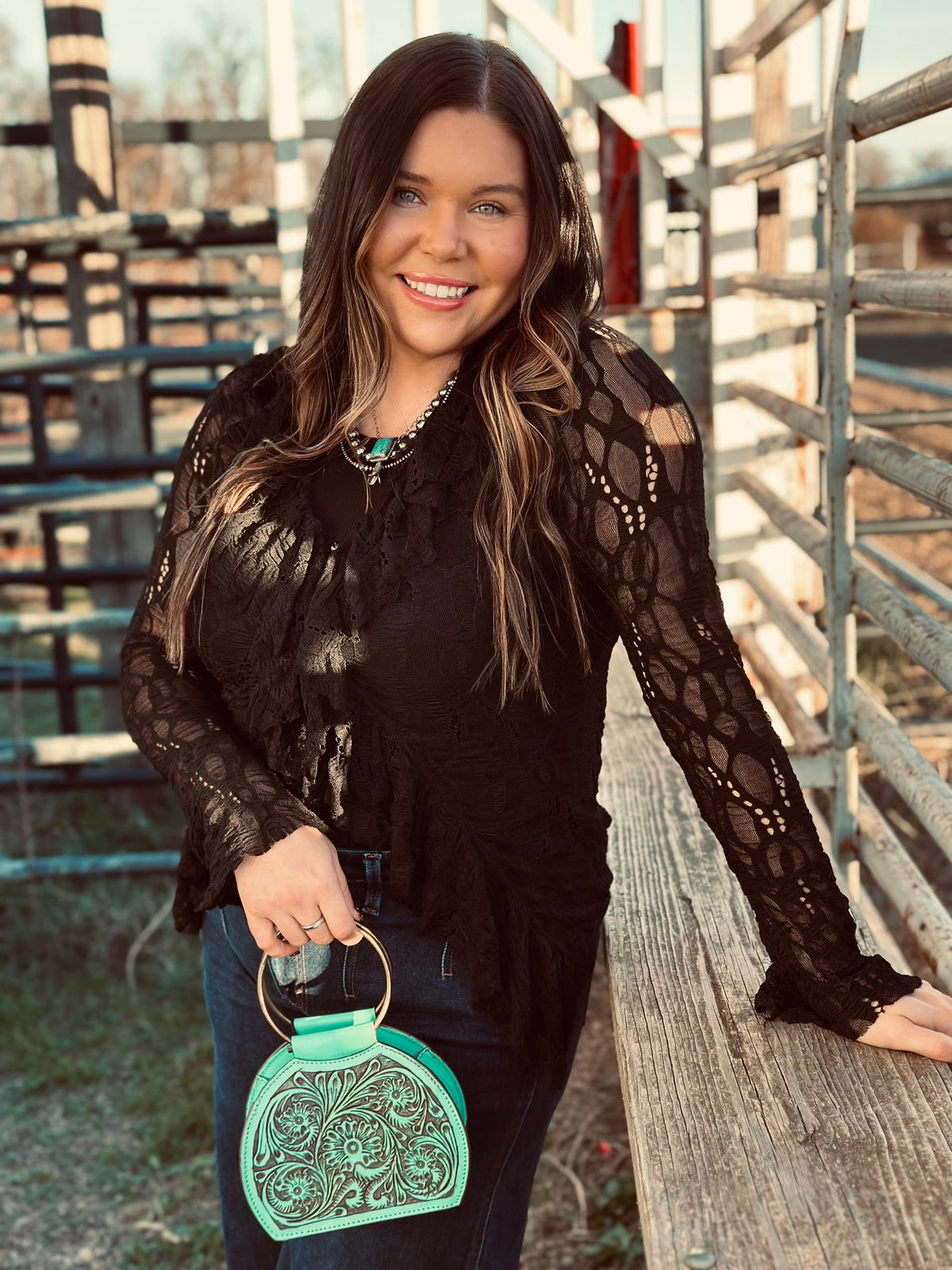 Long Sleeve Boho Lace Top-Branded Envy