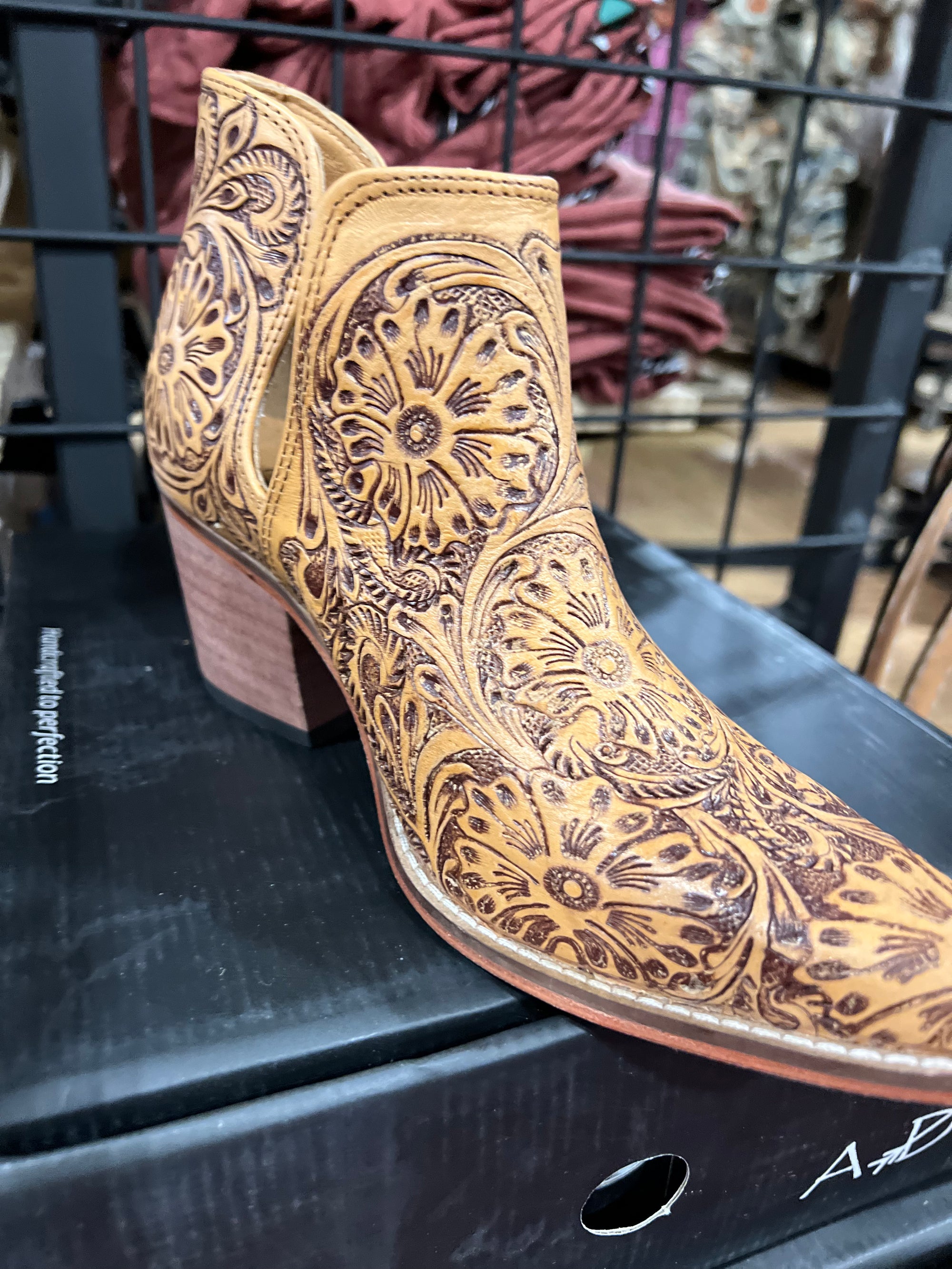 Clementine Tooled Bootie-Boots & Shoes-Branded Envy