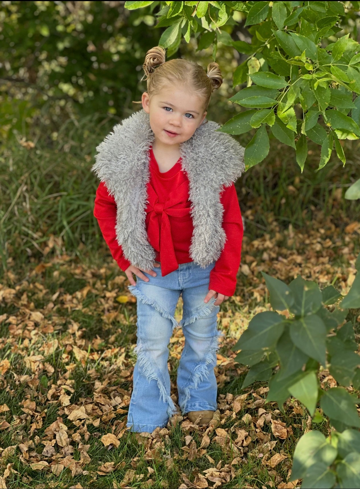 Girls' Faux Fur Vest-Branded Envy