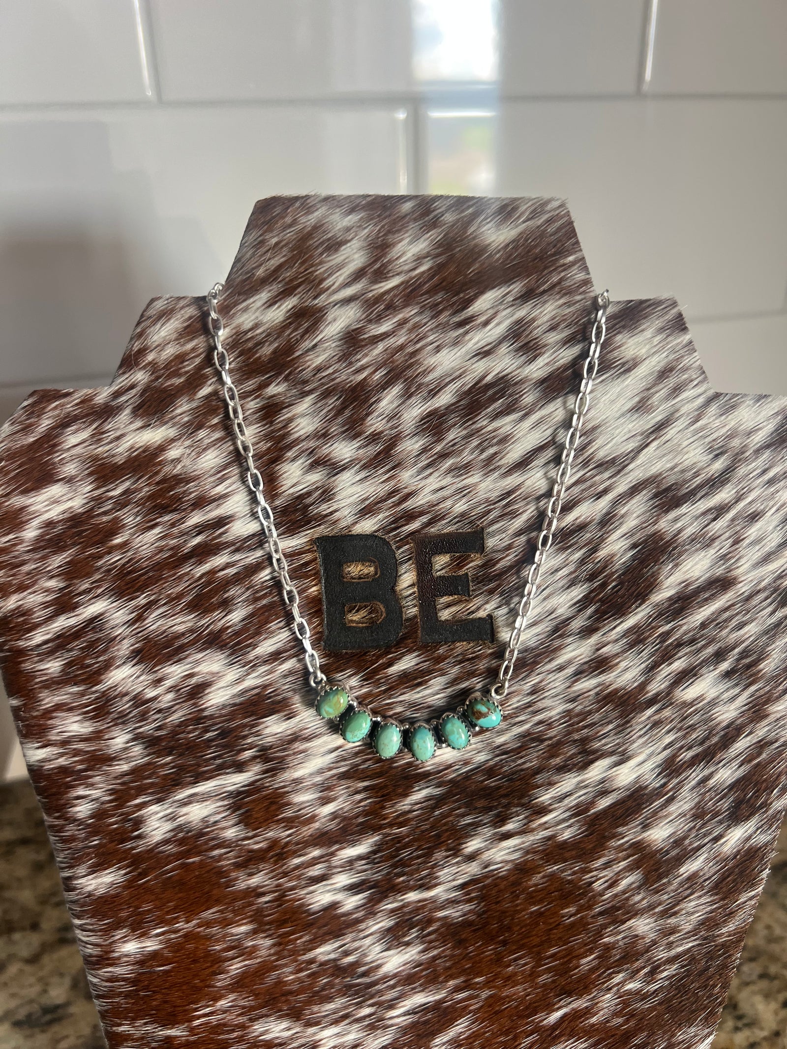 Mojave Turquoise Bar Necklace-Branded Envy