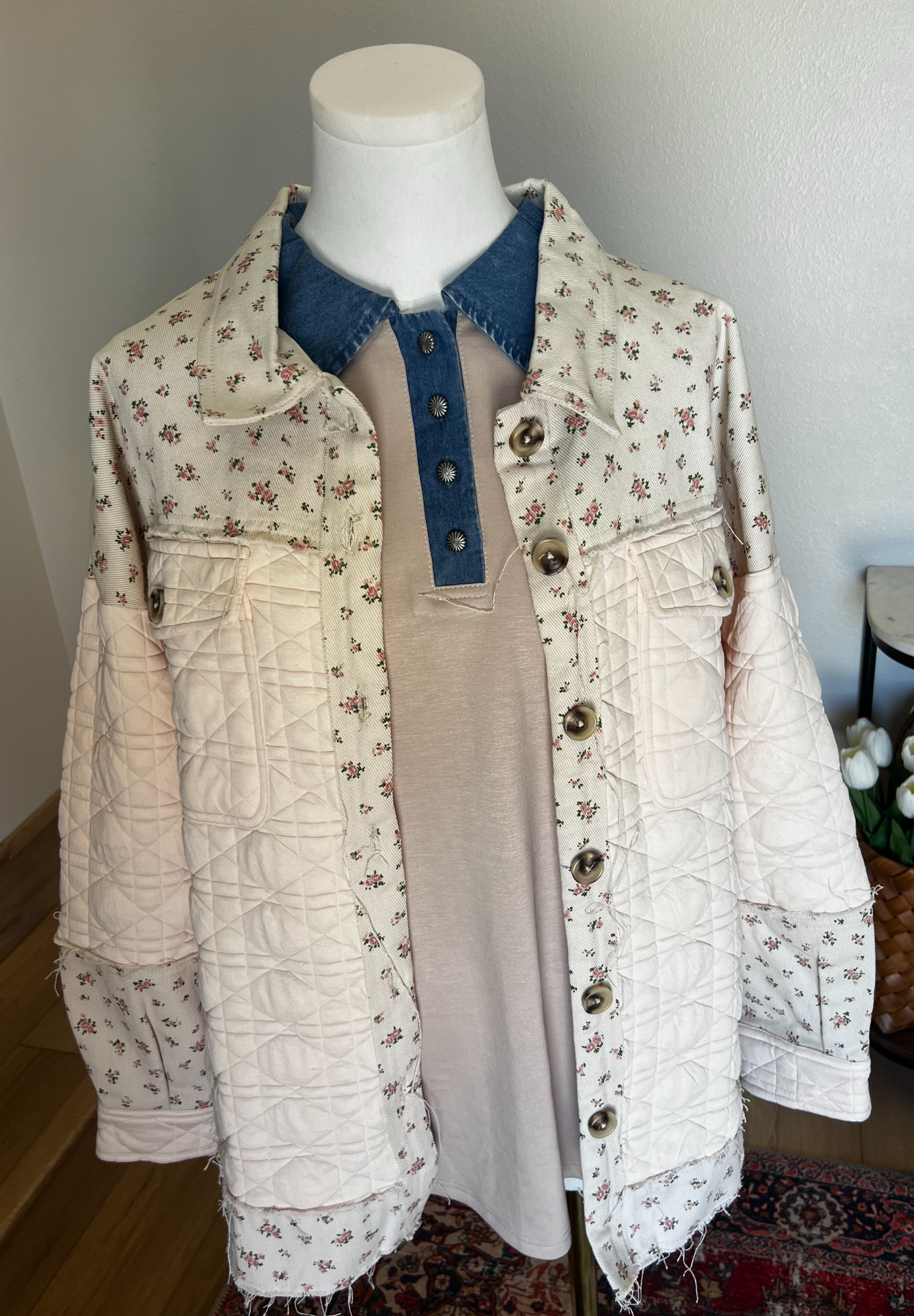 Oversized Floral Printed Jacket