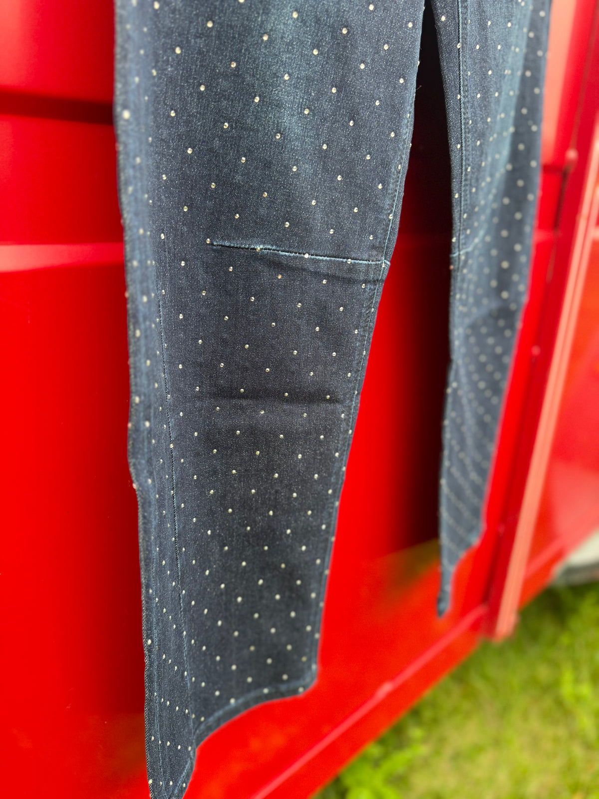Rhinestone Barrel Jean